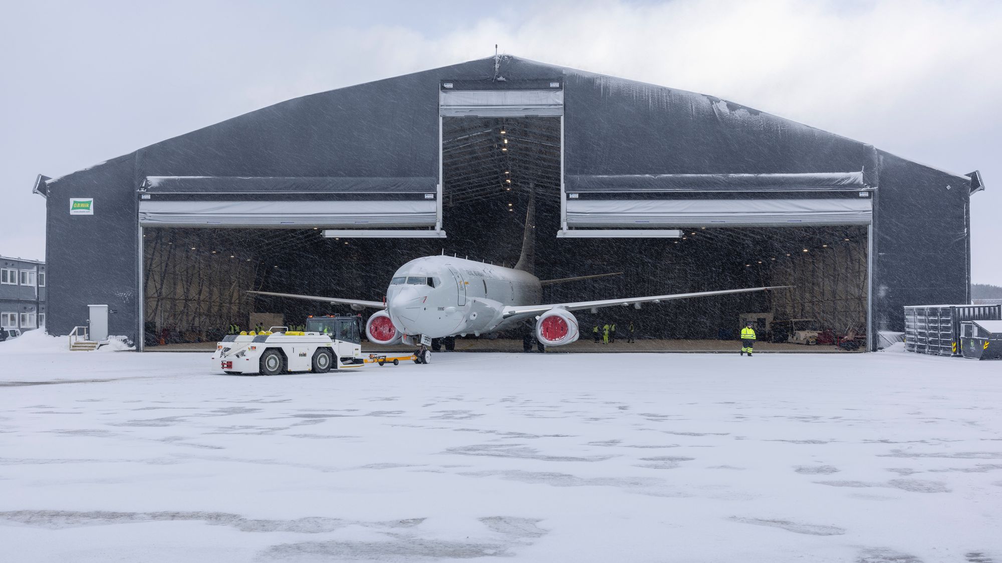 Dette er 9583 «Viking» 25. februar, dagen etter at det ankom Evenes.