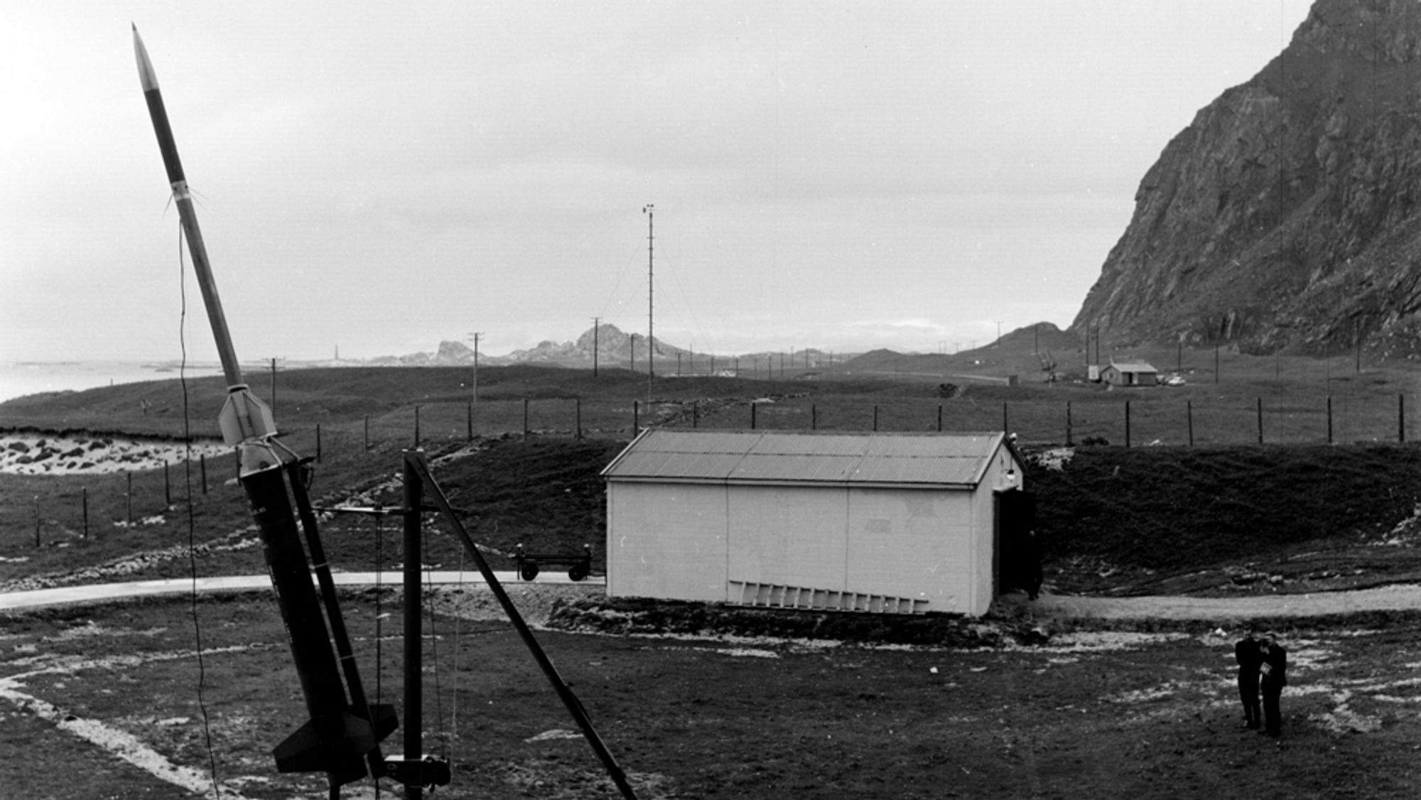 Ferdinand 1 på oppskytningsrampen på Andøya, 18. august 1962.