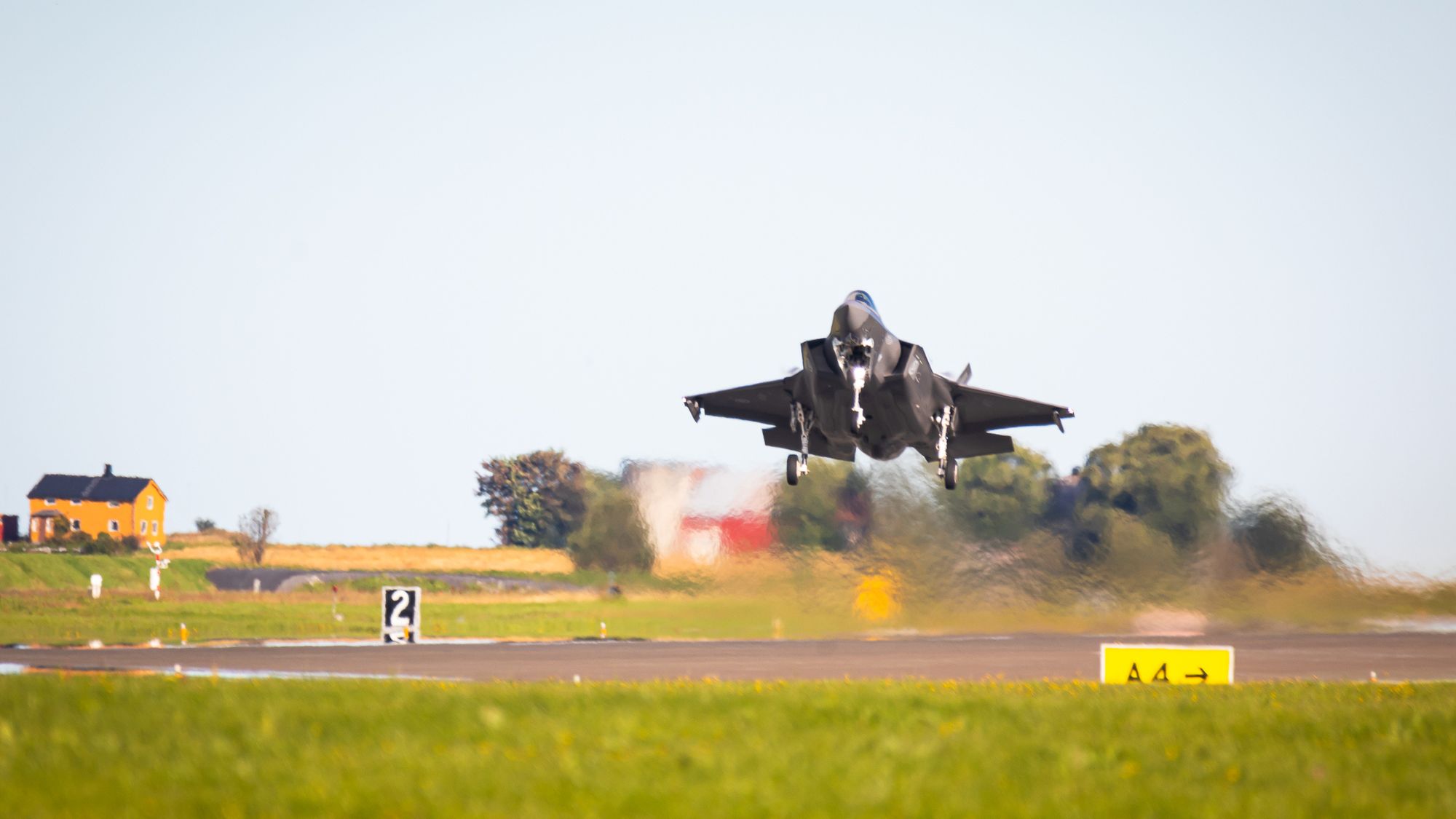 Avgang fra Ørland flystasjon da F-35A-flåten passerte ti tusen flytimer i Norge.