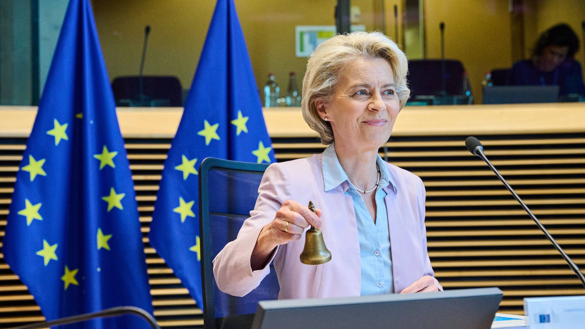 EU-kommisjonens president Ursula von der Leyen under møtet der hun la frem nye forslag til energitiltak.