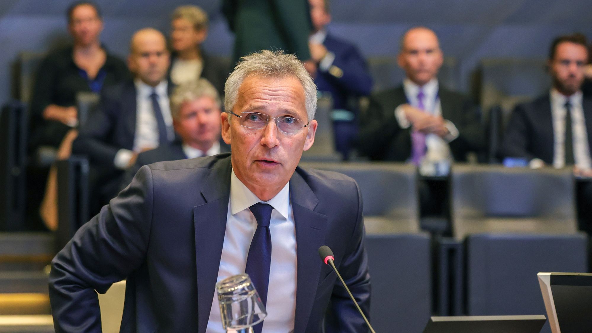 Natos generalsekretær Jens Stoltenberg under et møte i Natos hovedkvarter i Brussel.