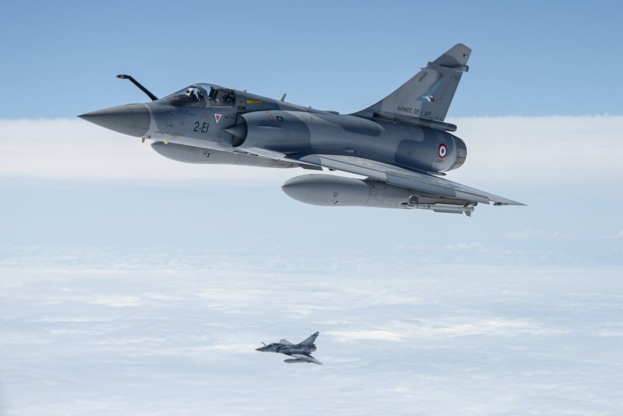 Mirage 2000-5 fra det franske luftvåpenets Escadron de Chasse 1/2 Cigognes.