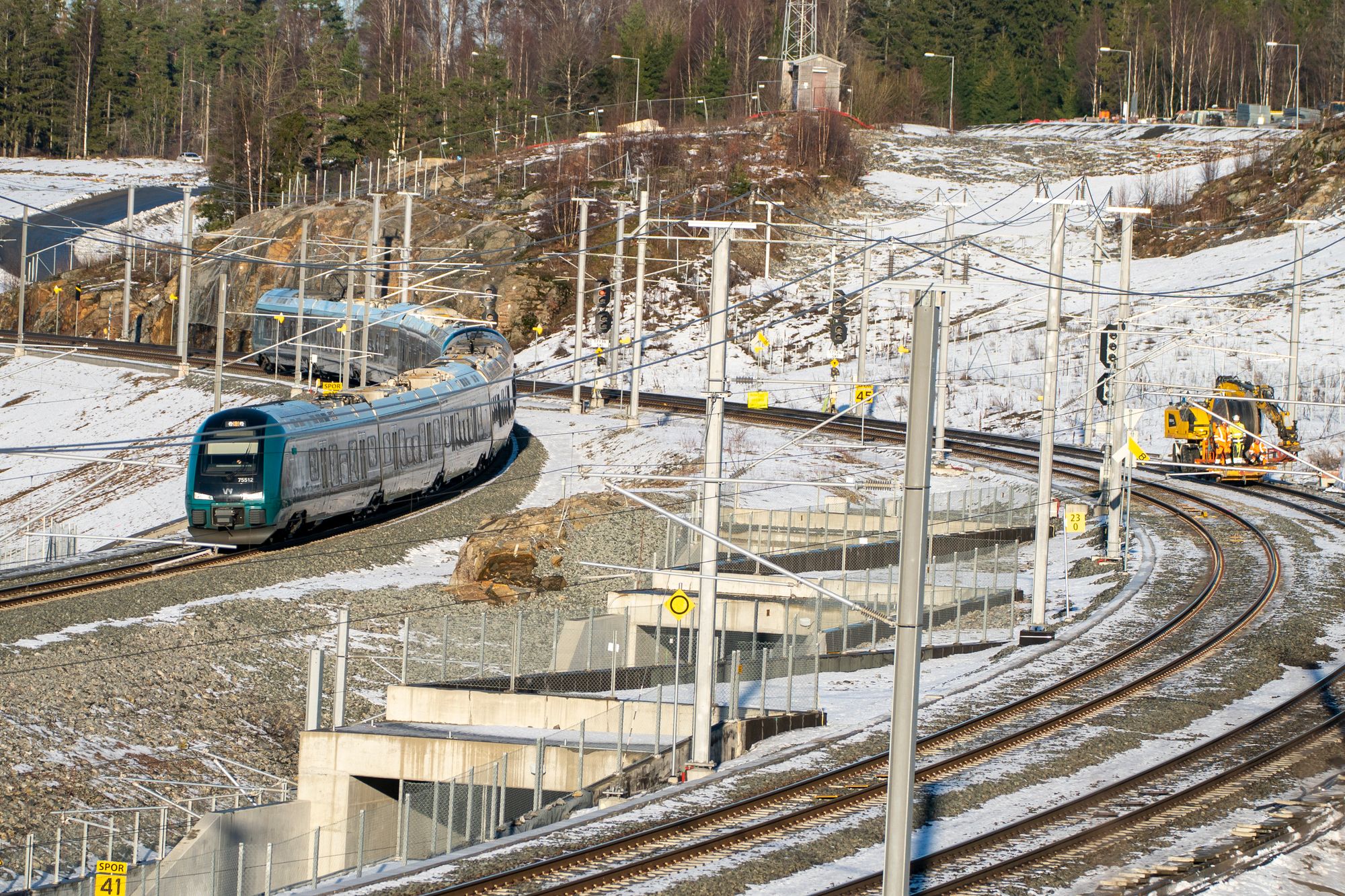 Follobanen, her ved Ski stasjon. 