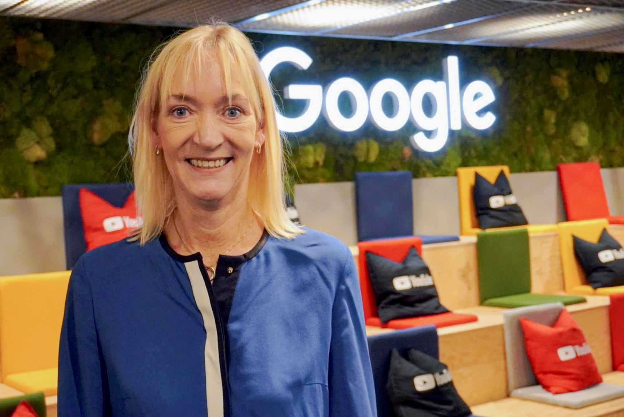 Anne-Sofie Risåsen er på plass ved Googles Aker Brygge-kontor.