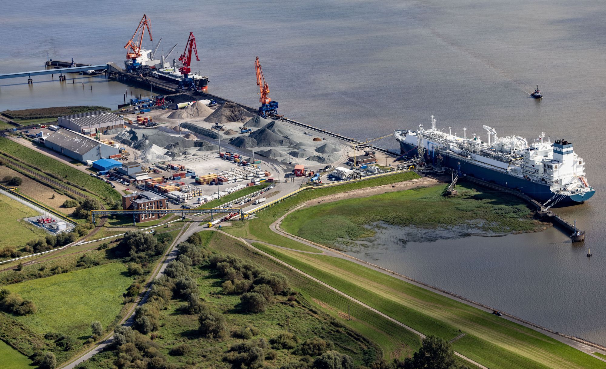 LNG-terminalen i Brunsbüttel i Tyskland kan ta i mot store mengder gass fra blant annet USA.