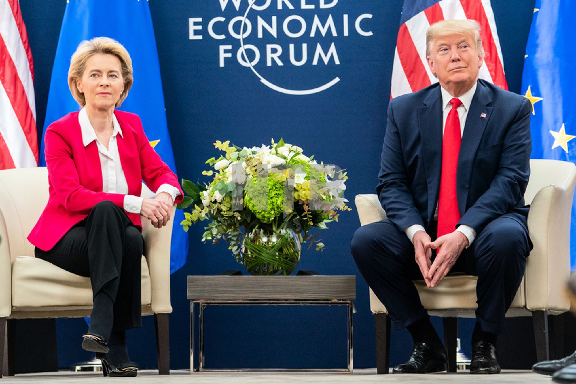 Donald Trump møtte EU-president Ursula von der Leyen på World Economic Forum i Davos i Sveits i 2020.