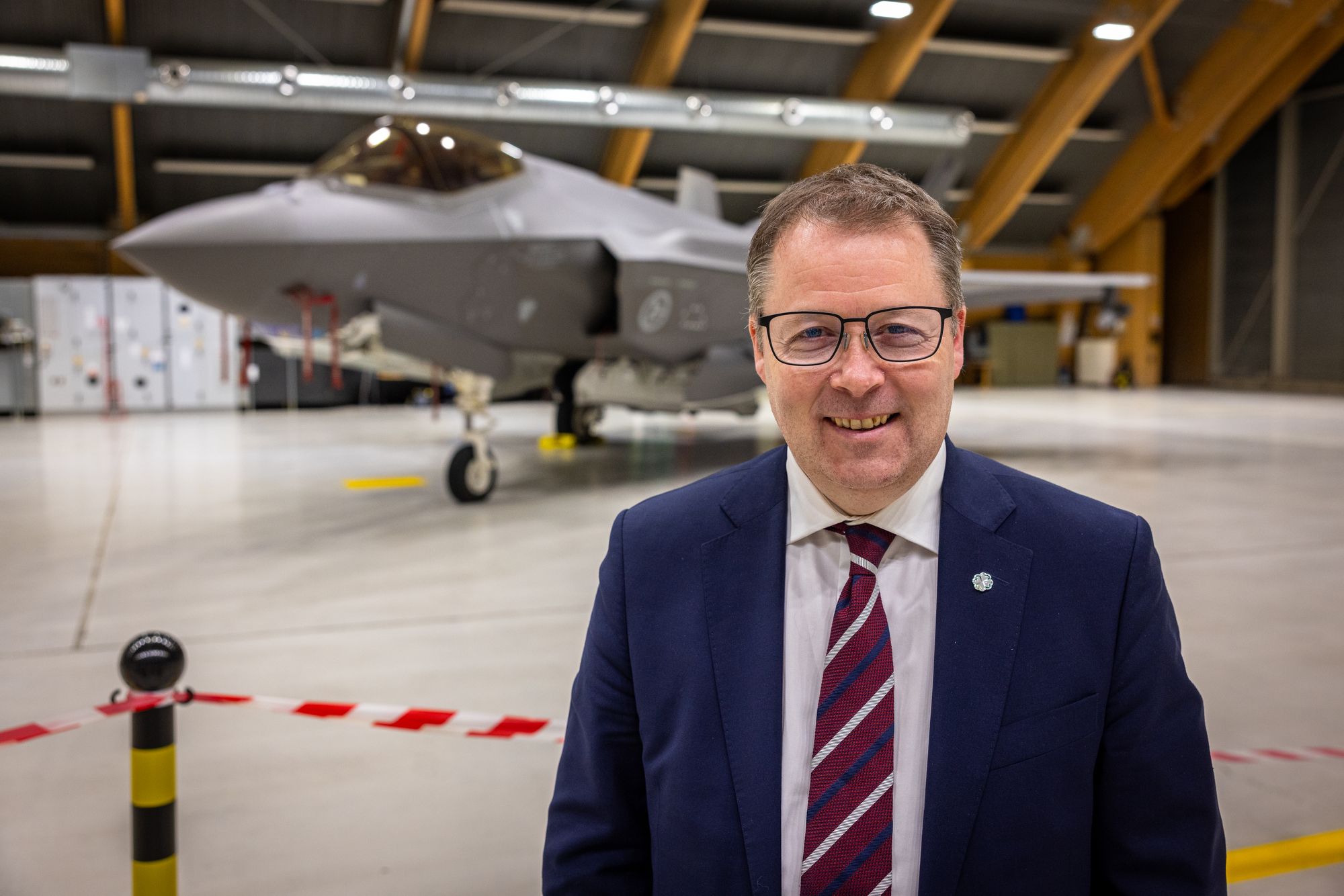 Et norsk F-35 kampfly taxer inn etter endt oppdrag i Poznań i Polen.