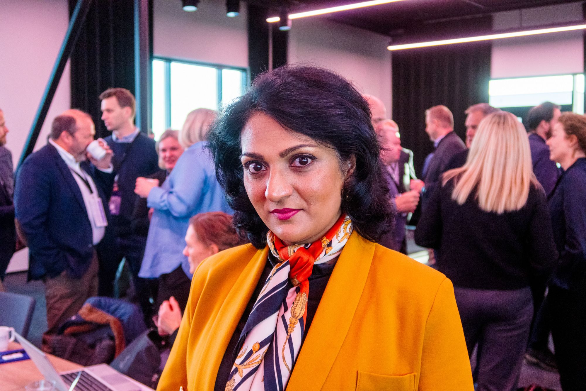 Avdelingsdirektør for marked og tjenester i Nasjonal kommunikasjonsmyndighet, Kamilla Sharma, fotografert under Nkom agenda høsten 2023.