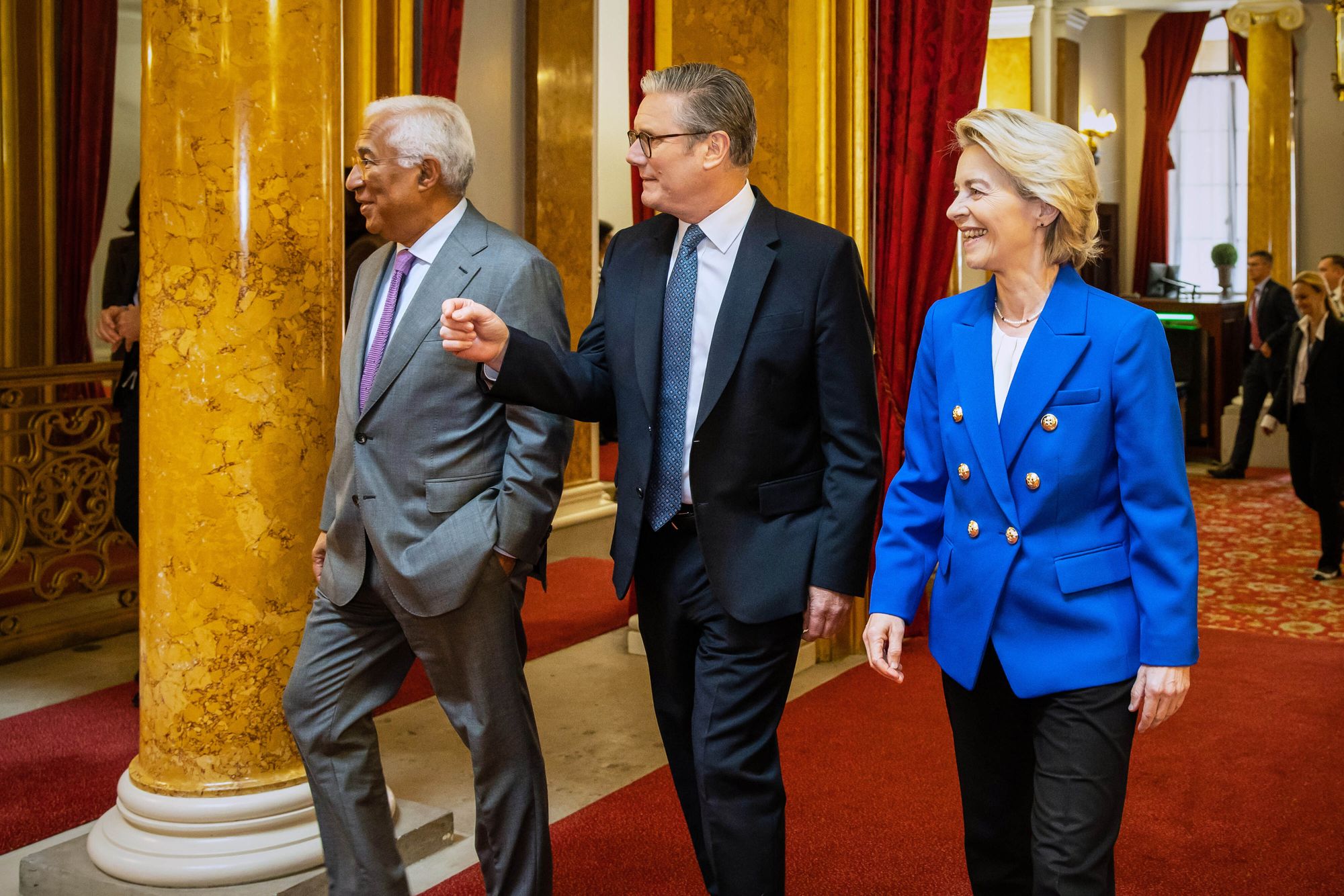 António Costa, Rodney Starmer and Ursula von der Leyen
