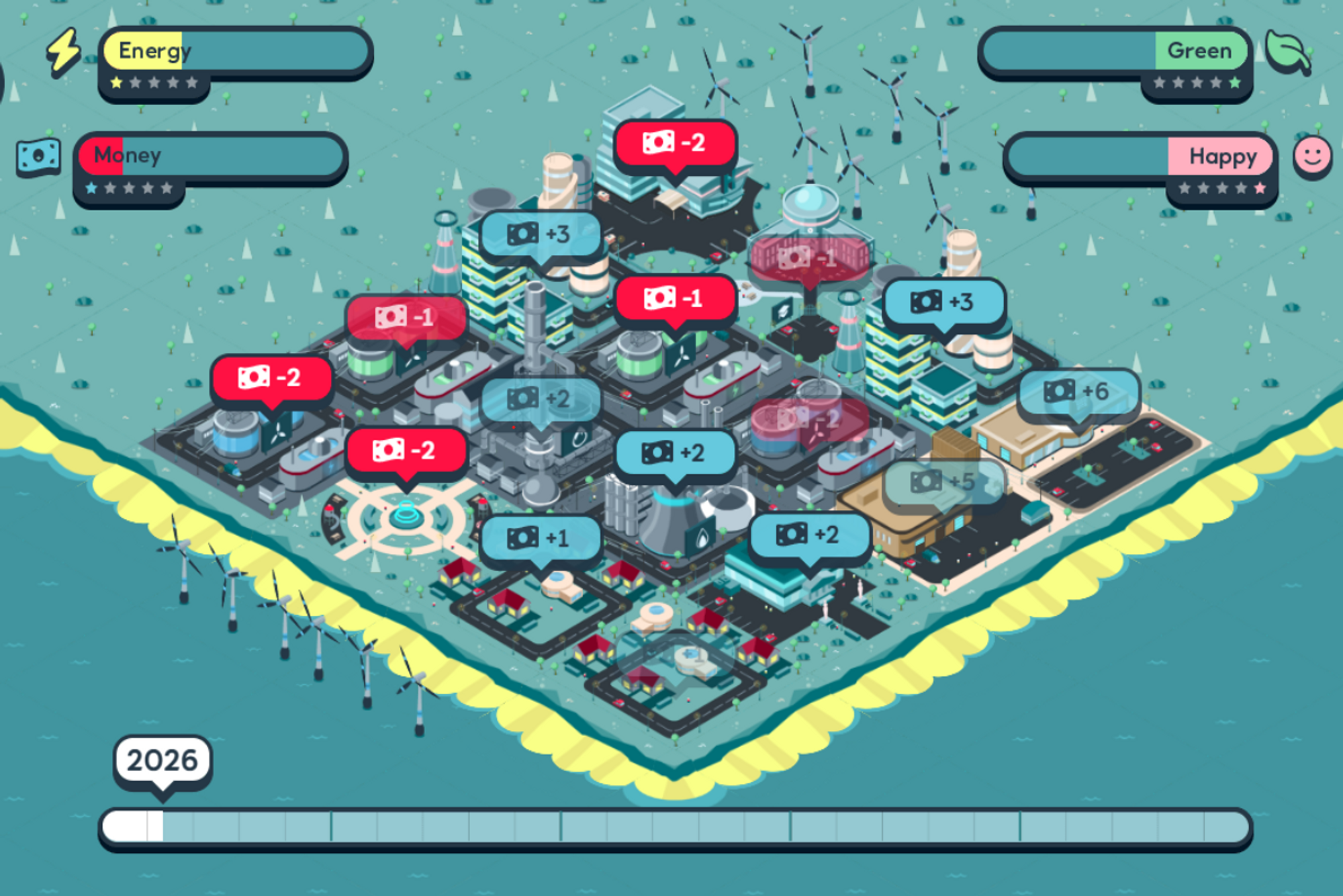 En liten stund gikk det bra Energy Town. I 2034 var det game over.