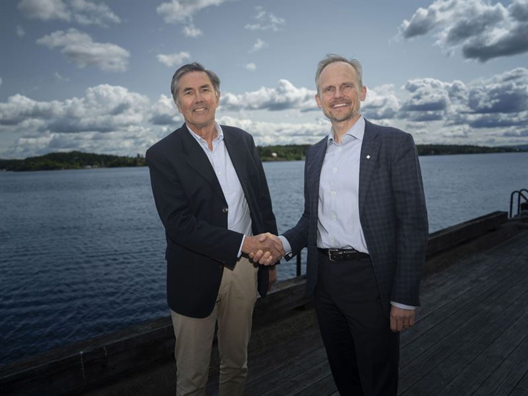 Trond Hagen, administrerende direktør i Aas-Jakobsen og konsernsjef i Norconsult, Egil Hogna.
