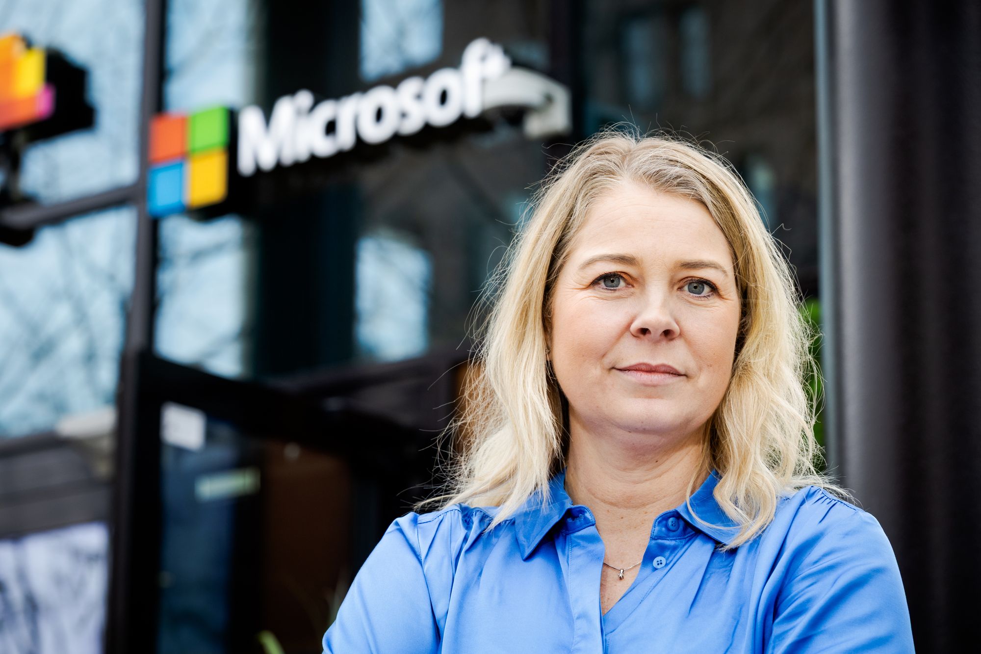 Cornelia Bjørke-Hill er kommunikasjonsdirektør i Microsoft Norge. Selskapet mener det riktig av staten å vurdere alternative løsninger til deres økosystem.