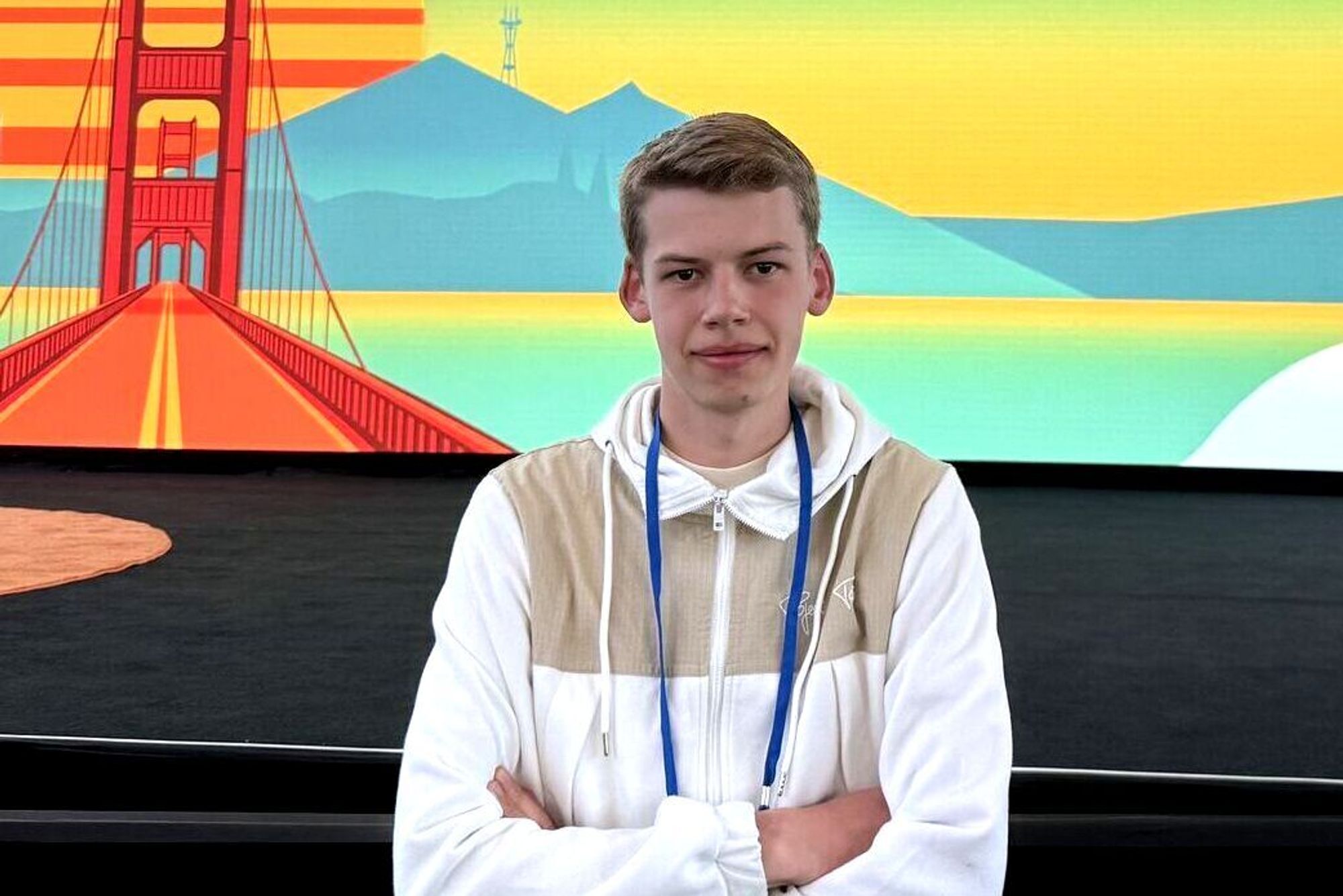 Adrian De Gendt (18) på AI startup.