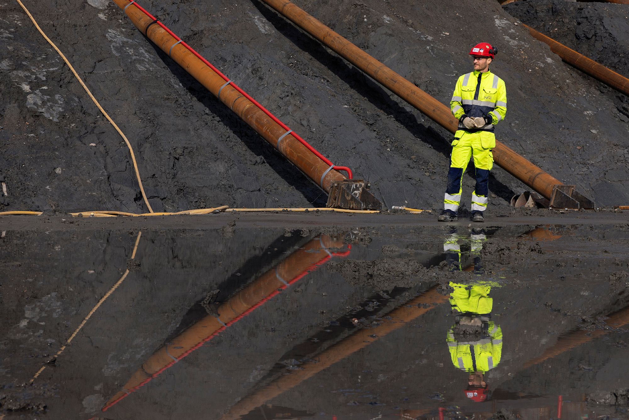 NGIs nye hovedkvarter, Campus Ullevål, skal være ferdig i juni 2026. Totalentreprenør: Skanska. Bilde fra november 2023.