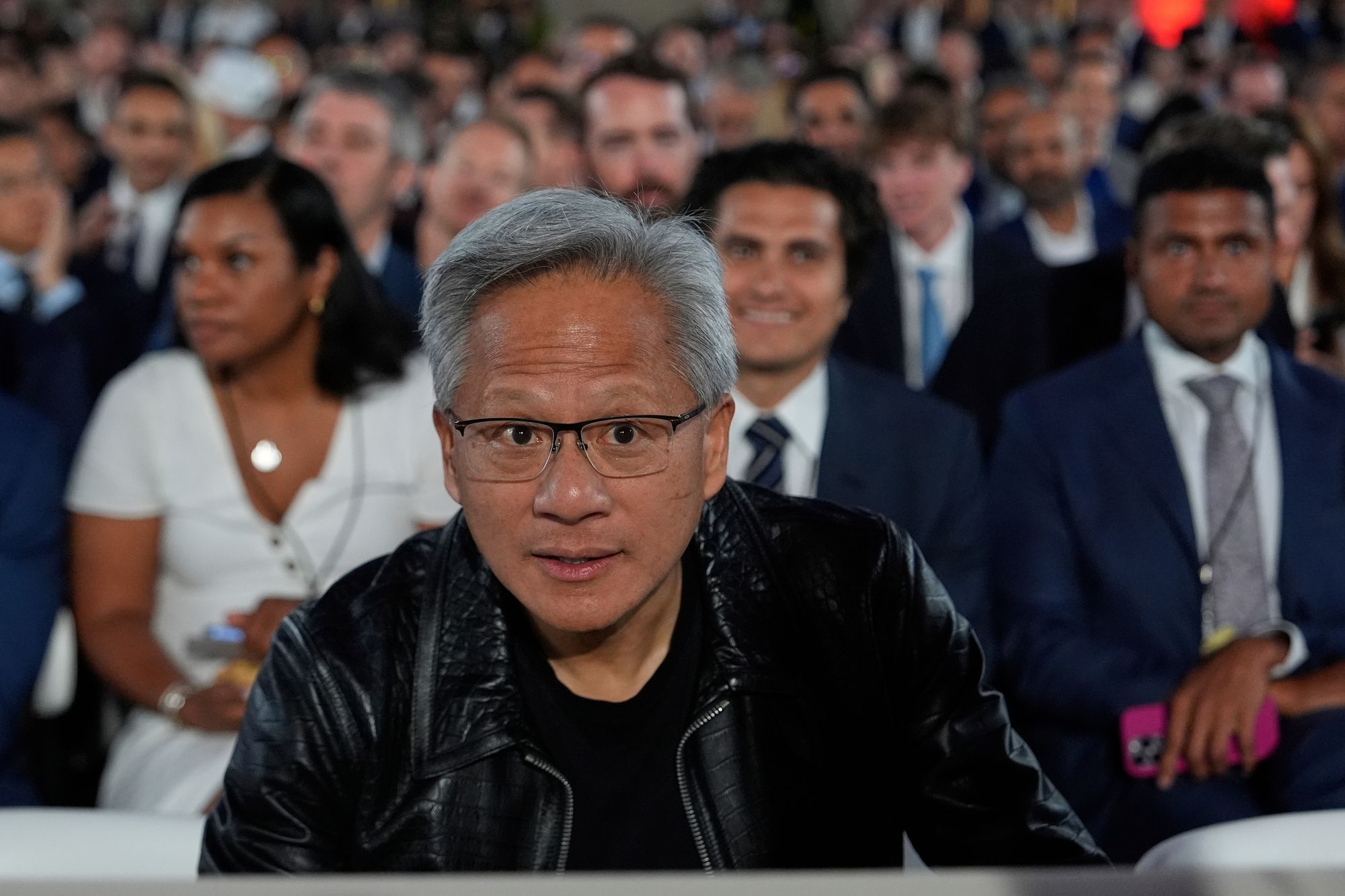 Nvidia-sjef Jensen Huang, her avbildet under et KI-toppmøte i juli.