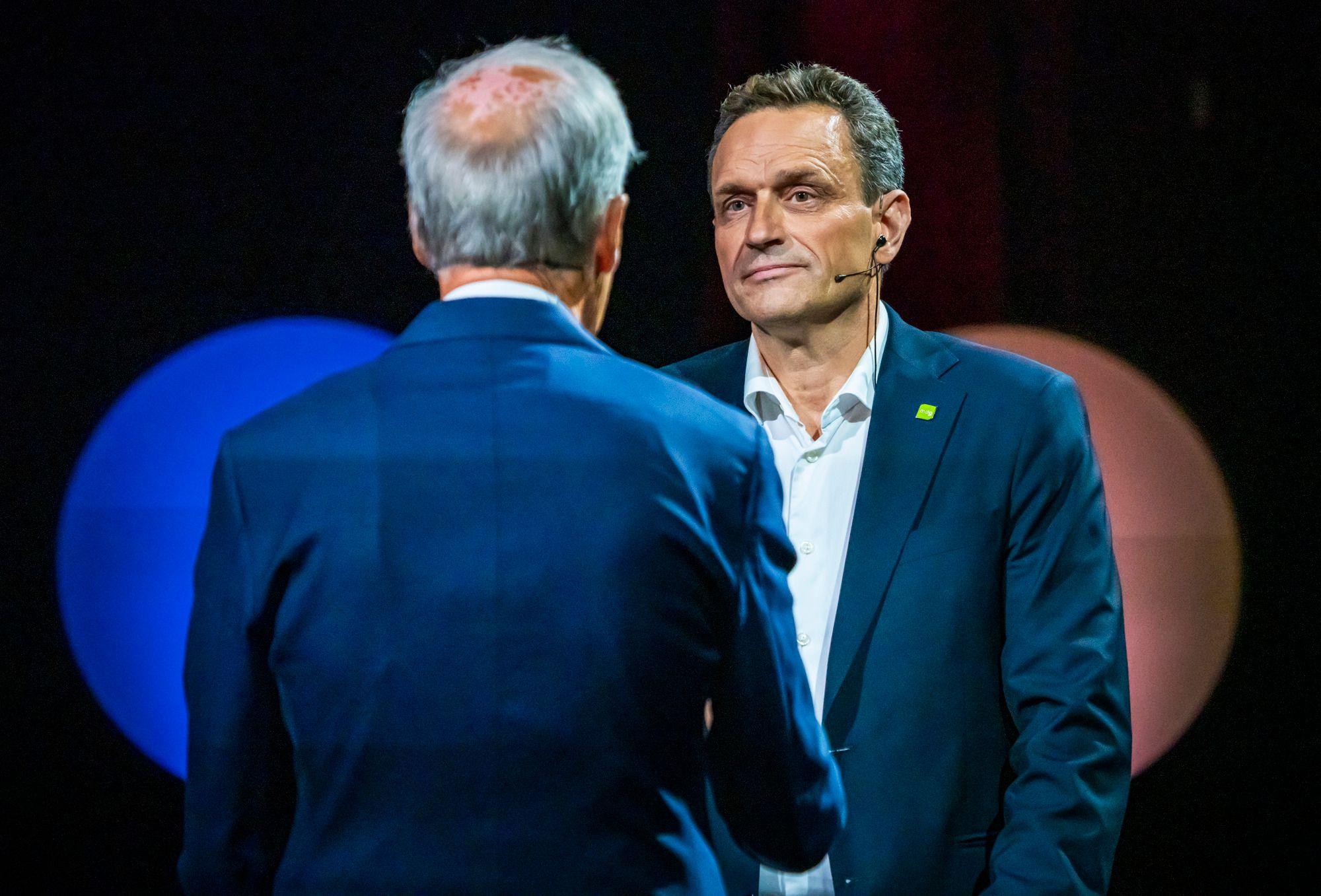 Rødt-leder Marie Sneve Martinussen og MDG-leder Arild Hermstad før NRKs partilederdebatt. Nå er det disse to som berger rødgrønt flertall.