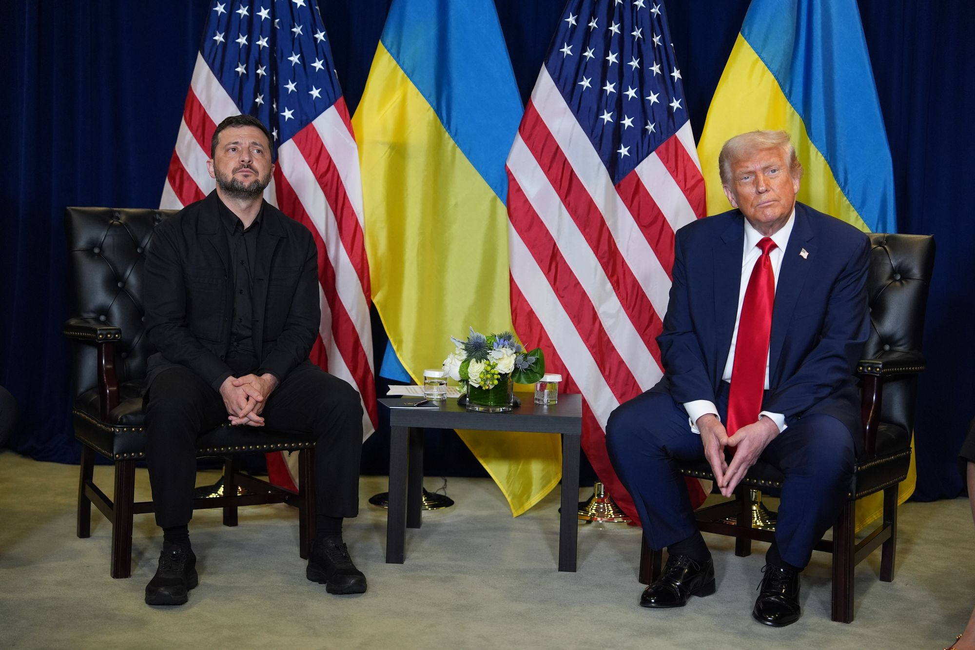 Volodymyr Zelenskyj og Donald Trump møttes tirsdag i New York.