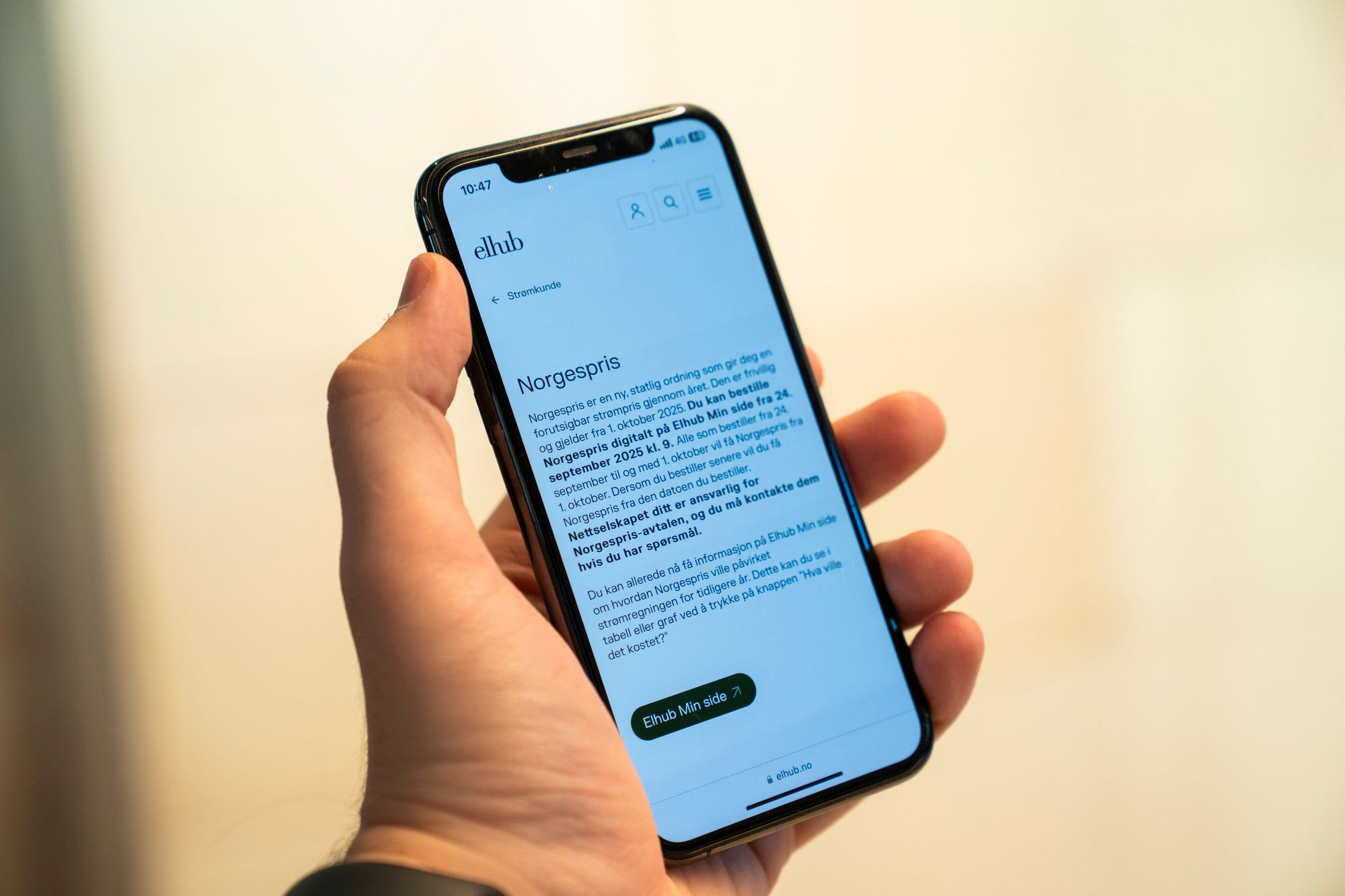 Bestilling av norgespris på strøm må gjøres via nettstedet Elhub med elektronisk ID. Ekspertene anbefaler ingen i Sør-Norge å utsette det, selv om ordningen kom på plass i fjor høst.