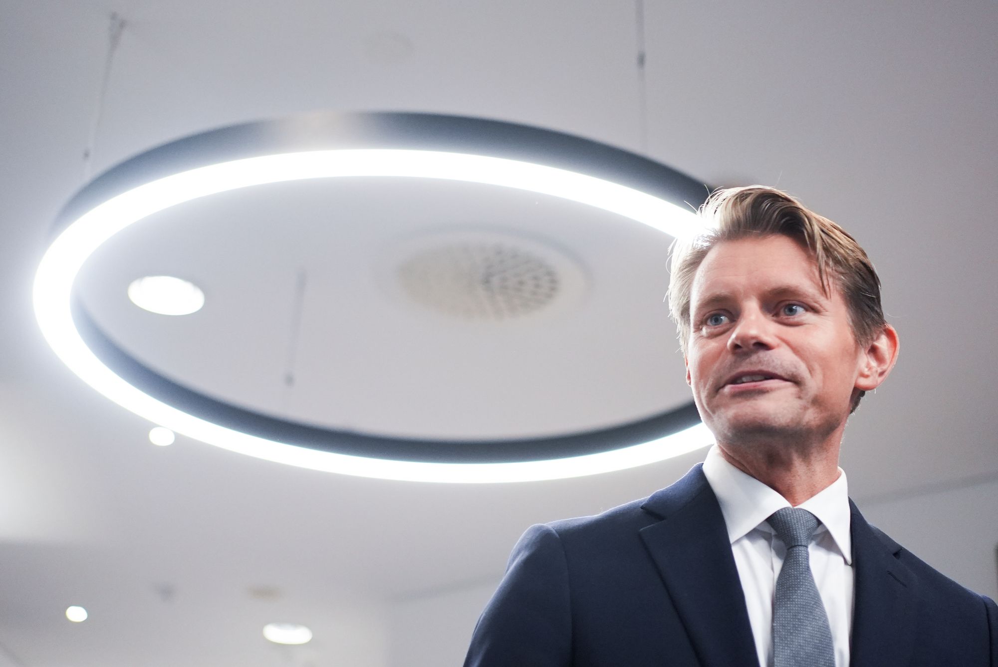 Høyres forsvarspolitiske talsperson Peter Frølich, her etter partiets sentralstyremøte tidligere i høst.