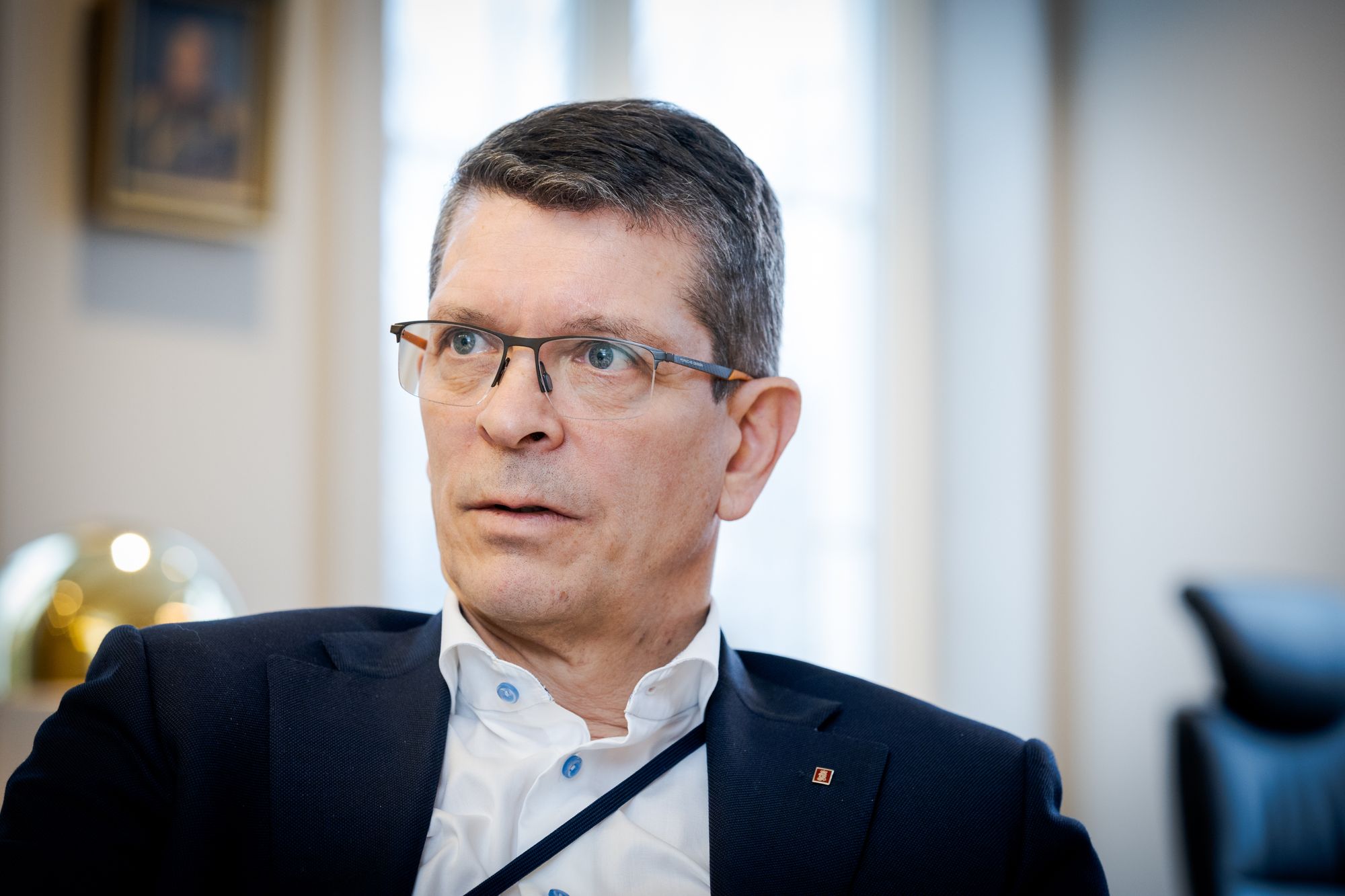 Kongsberg-utstyr havnet på avveie. Her er Geir Håøy i Kongsberg-Gruppen.