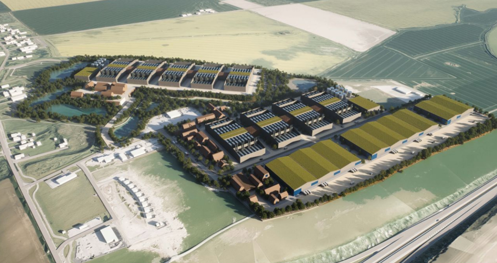 Slik kan et av Europas største datasenter bli seende ut. 