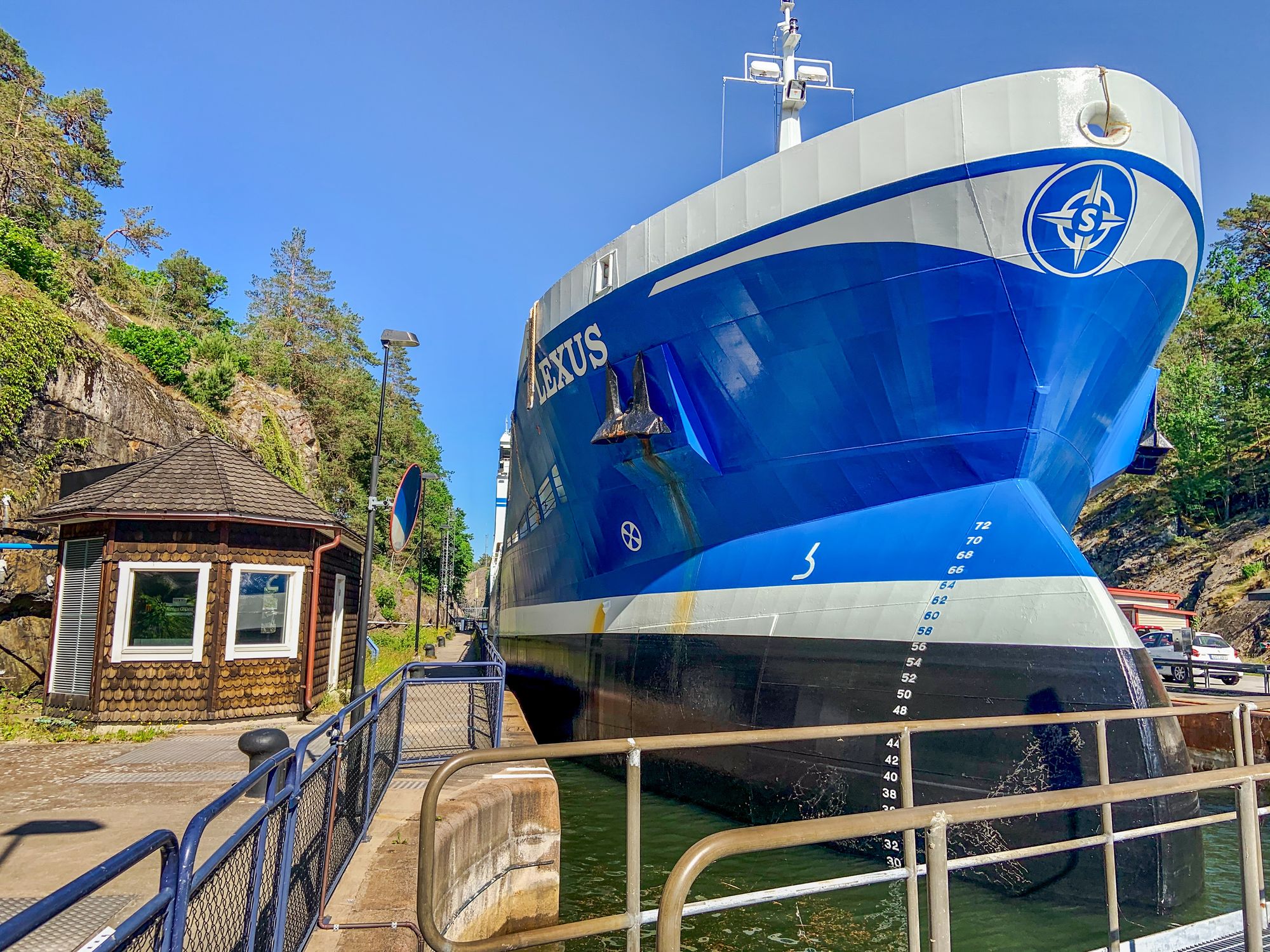 Et forslag fra 1720 til sluser i treverk ved Trollhättan.