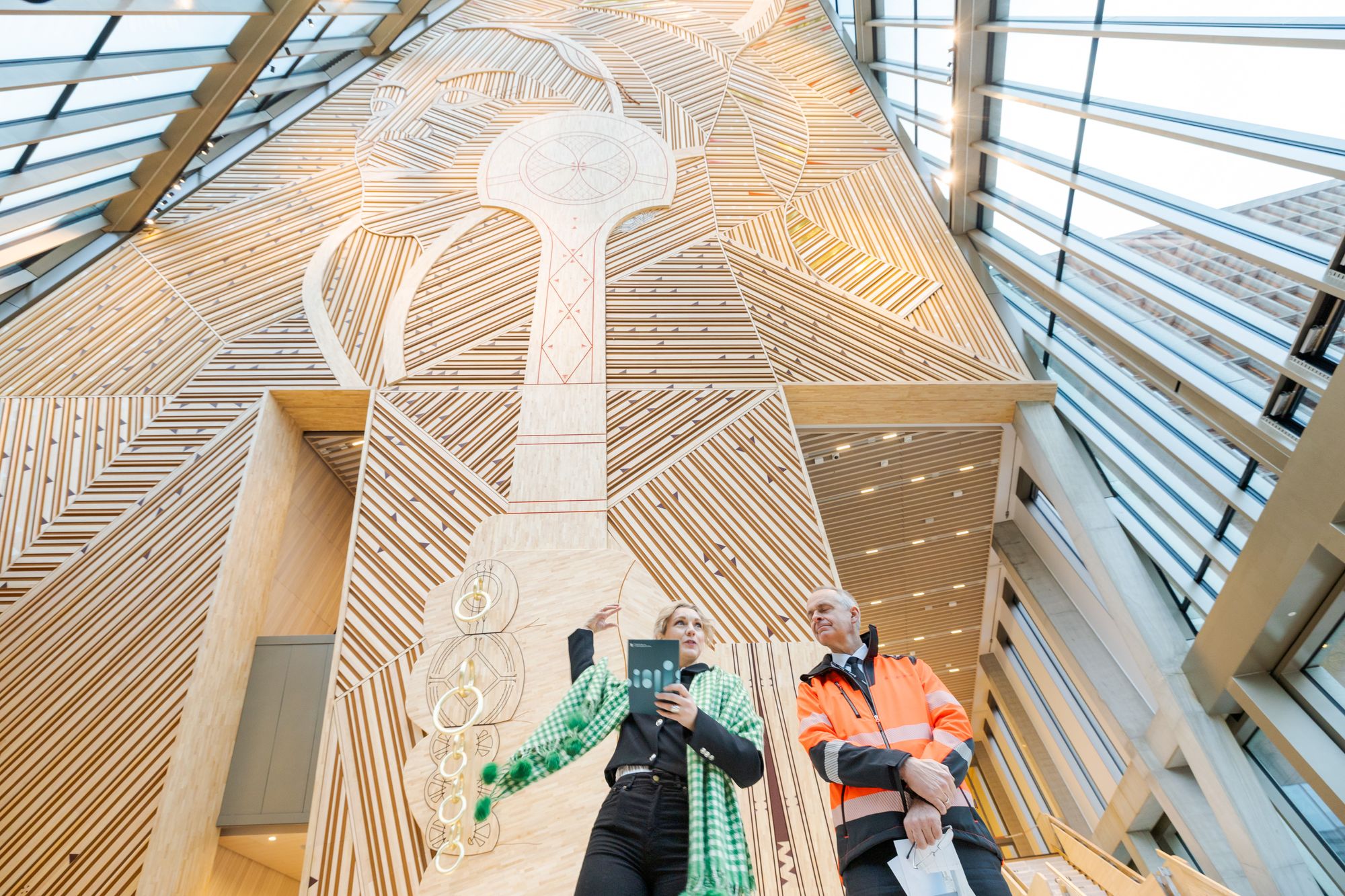 A-blokka i det nye regjeringskvartalet. Høyblokka til høyre.