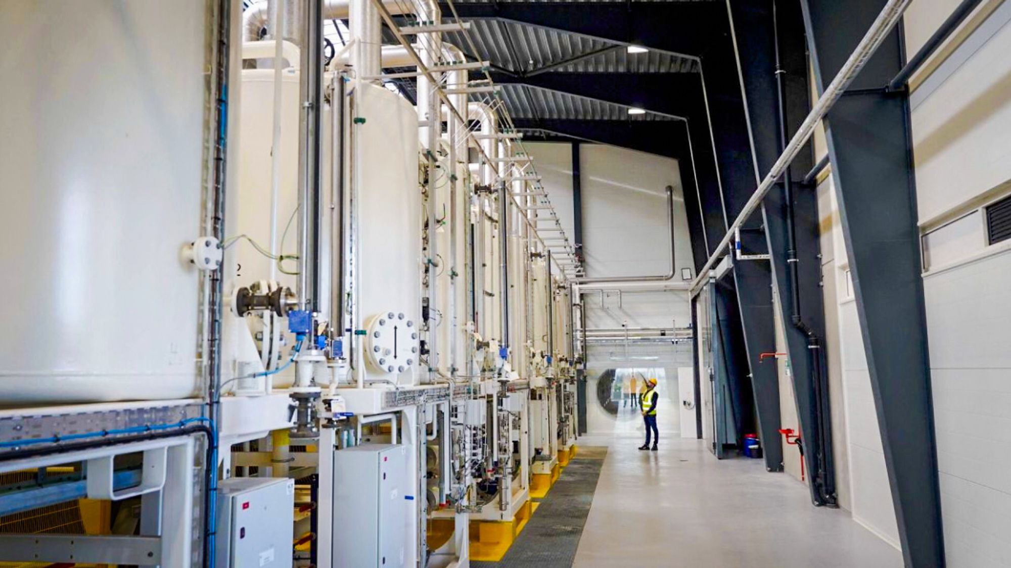 Hysynergy-fabrikken kan fremstille åtte tonn grønt hydrogen om dagen.