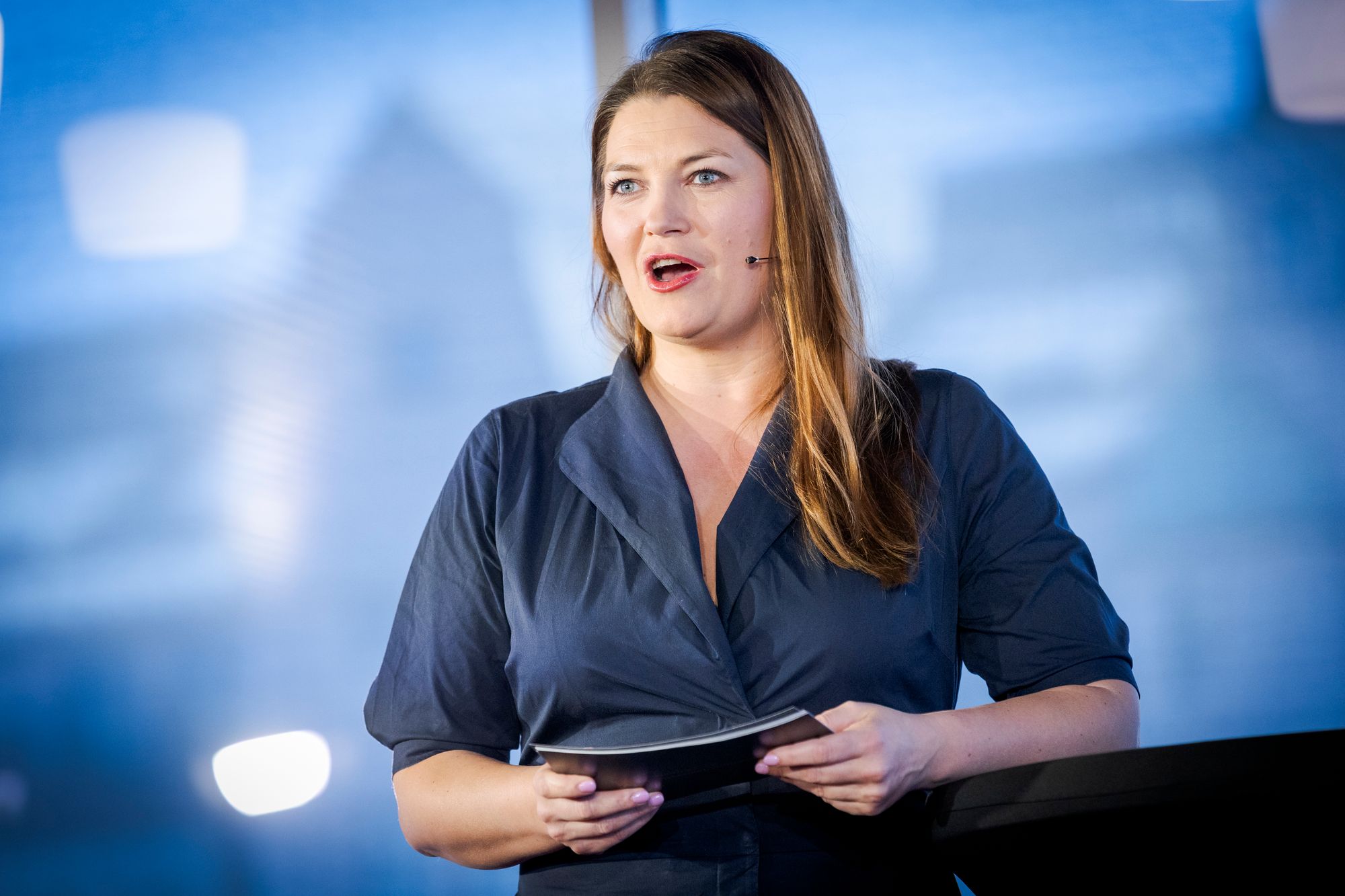 Næringsminister Cecilie Myrseth, her fra Innovasjonstalen tidligere i år.