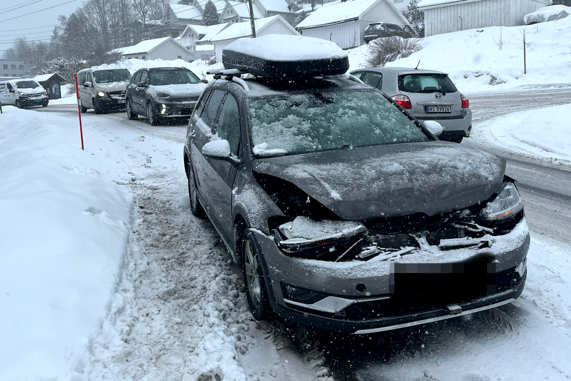 Sikkert vintertegn. Bilde tatt i Lørenskog i 2023.