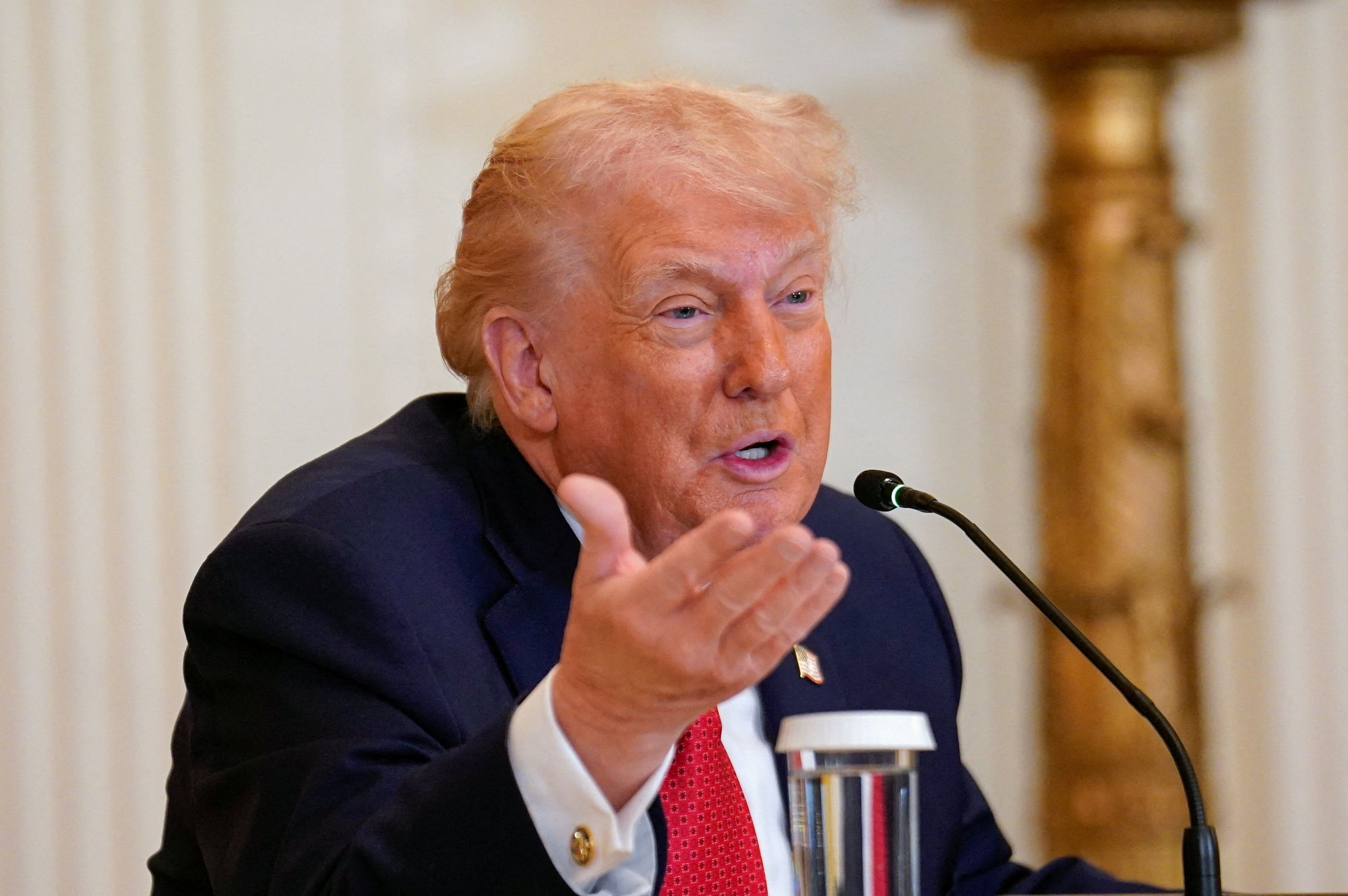 I et innlegg på Truth Social onsdag kveld skriver Trump at han og Nato-sjefen har «dannet rammene for en framtidig avtale når det gjelder Grønland.