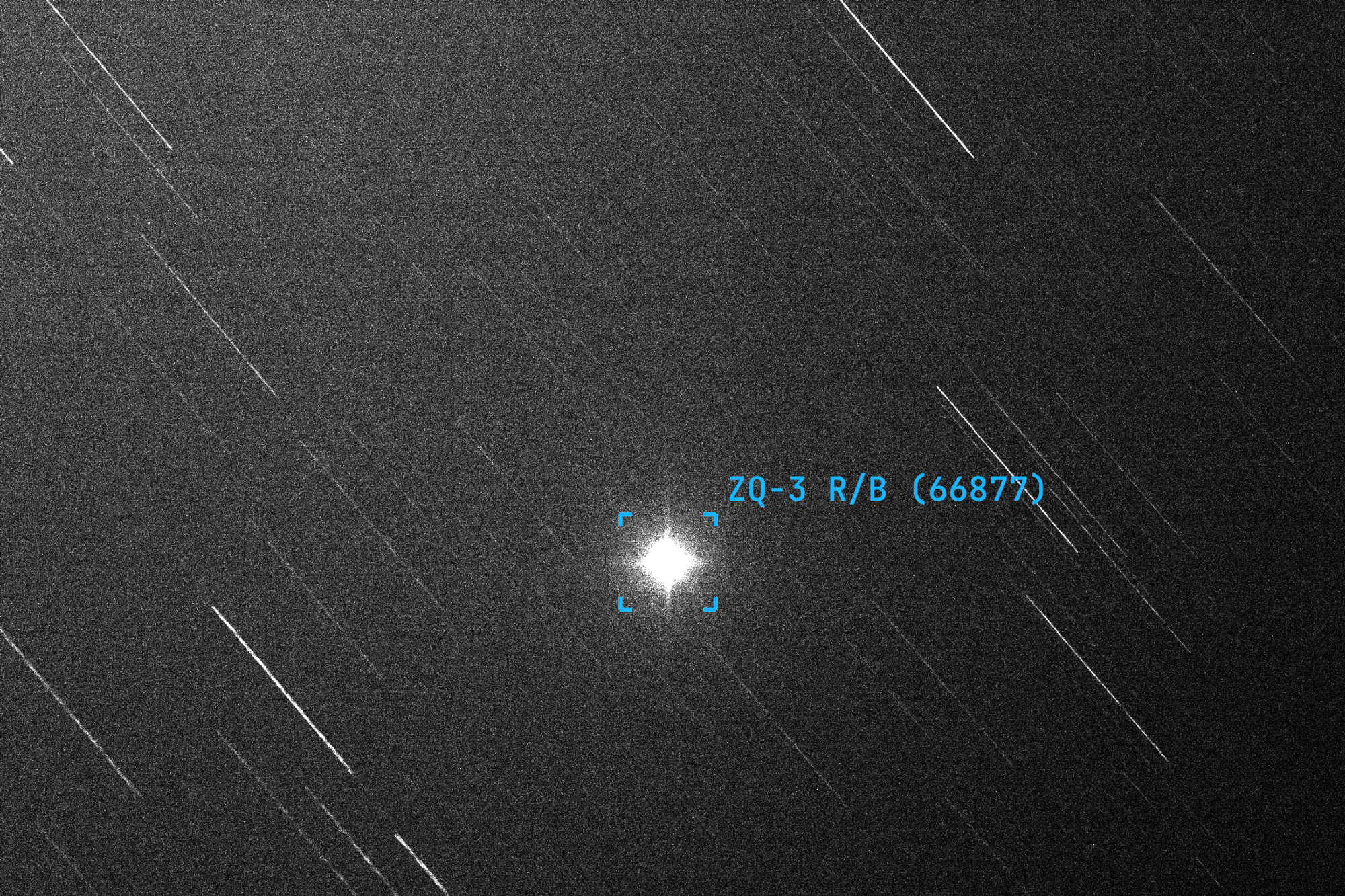 Rakettdelen fotografert fra Chile i 280 kilometer høyde 28. januar.