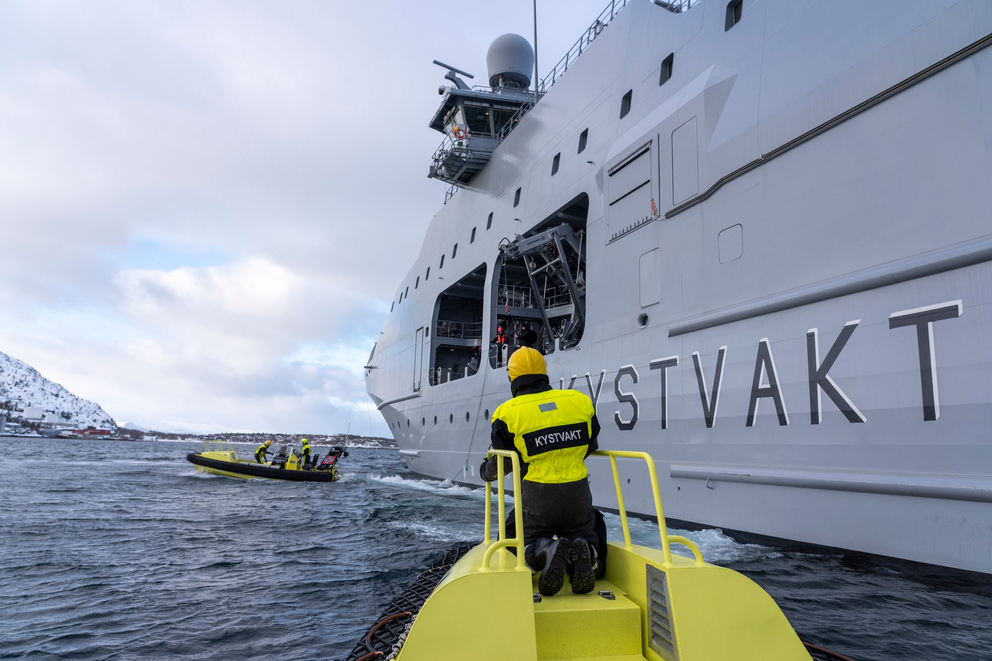 Kystvaktskipet Bjørnøya, som er ett av tre skip i Jan Mayen-klassen.