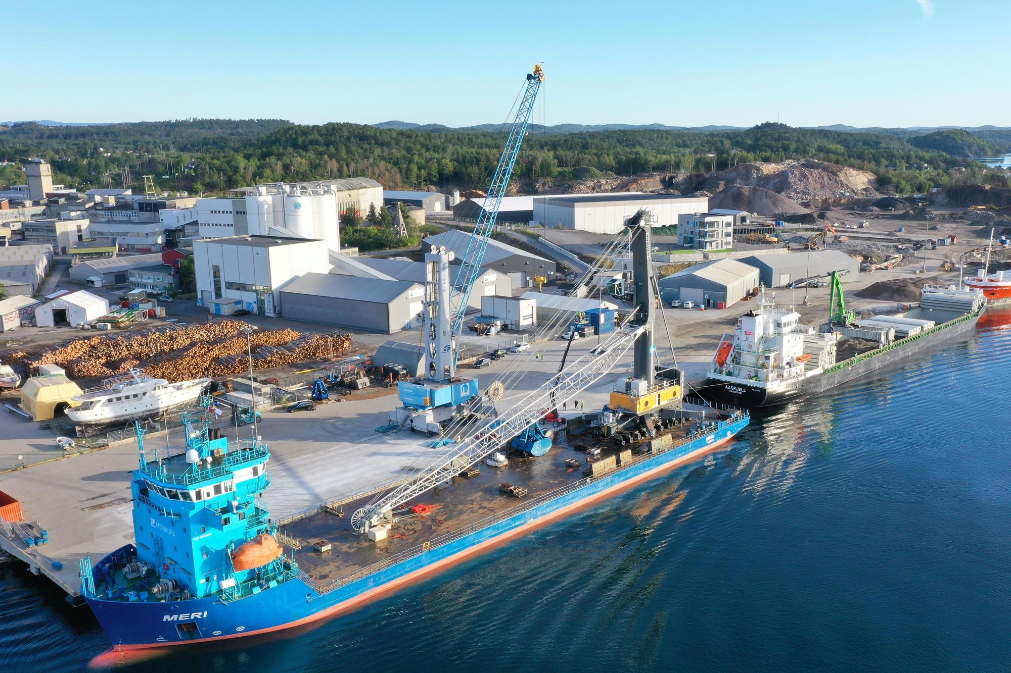 Her i industriparken i Eydehavn i Arendal skulle ammoniakkfabrikken ligge.