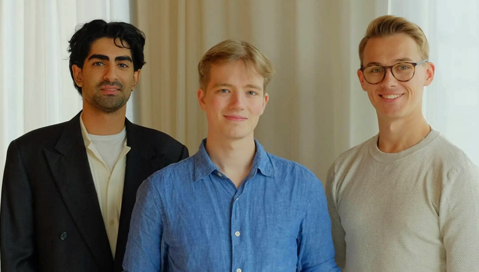 Strawberry-grunderne Arian Hanifi, Charles Maddock og Sebastian Thunmann.