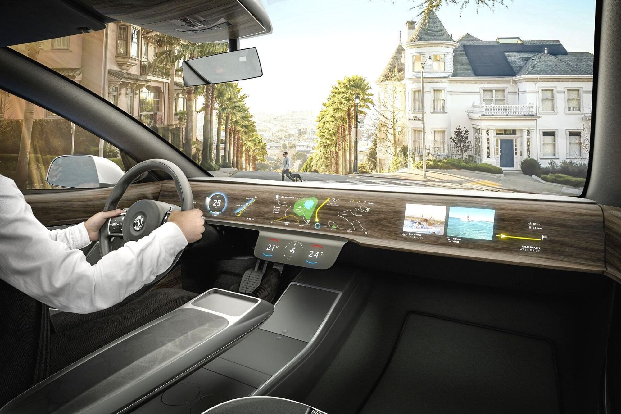 Trenden har lenge vært at biler får stadig flere skjermer.