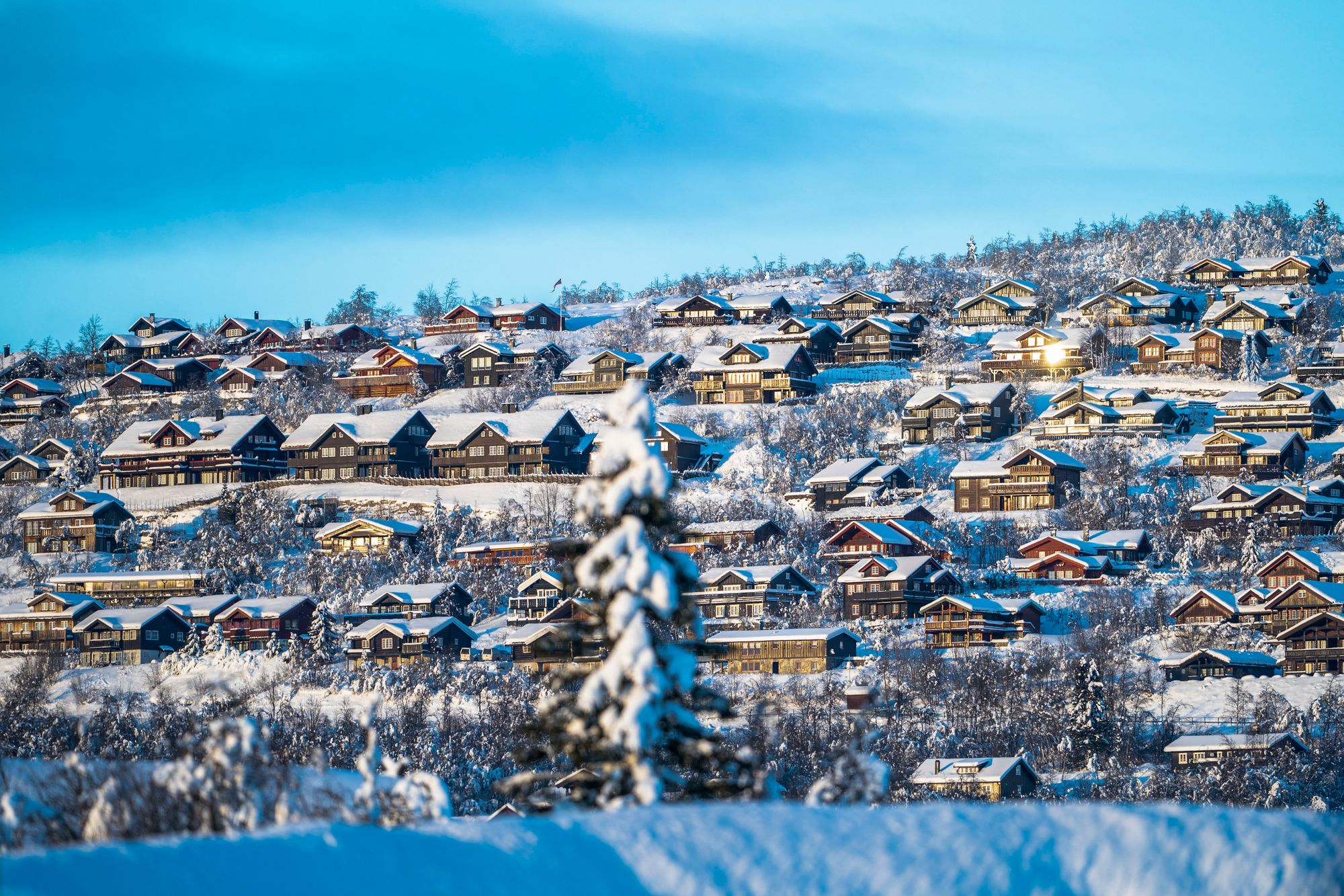 Med norgespris får de med store hus og hytter mest subsidier fra statskassa. Bildet er fra Beitostølen.  