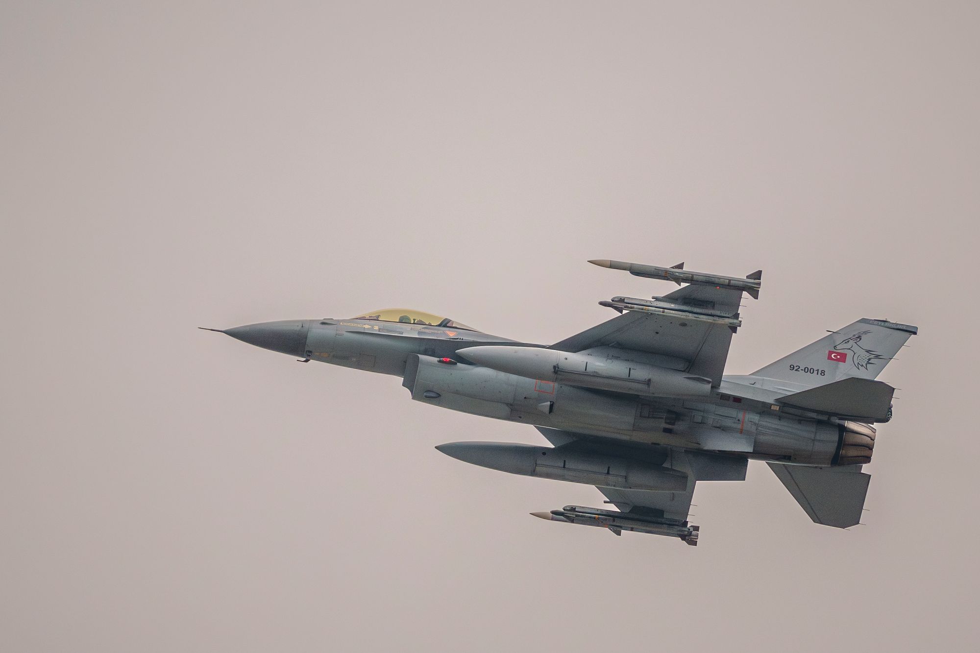 Det var trolig et slikt tyrkisk F-16C-fly som styrtet i Tyrkia i natt.
