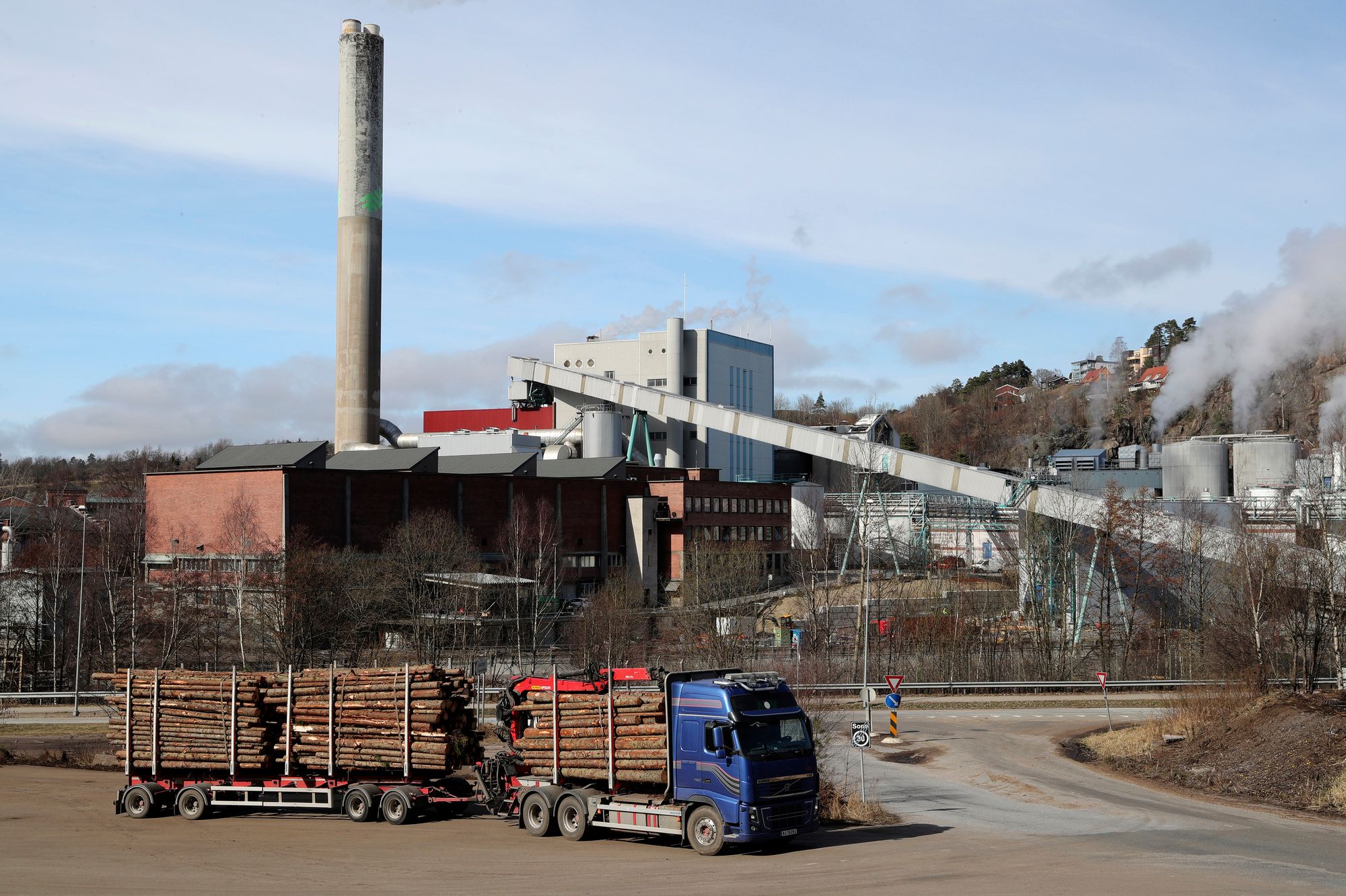 Norske Skog Saugbrugs i Halden. Her i forbindelse med offisiell åpning av biogassanlegg.
