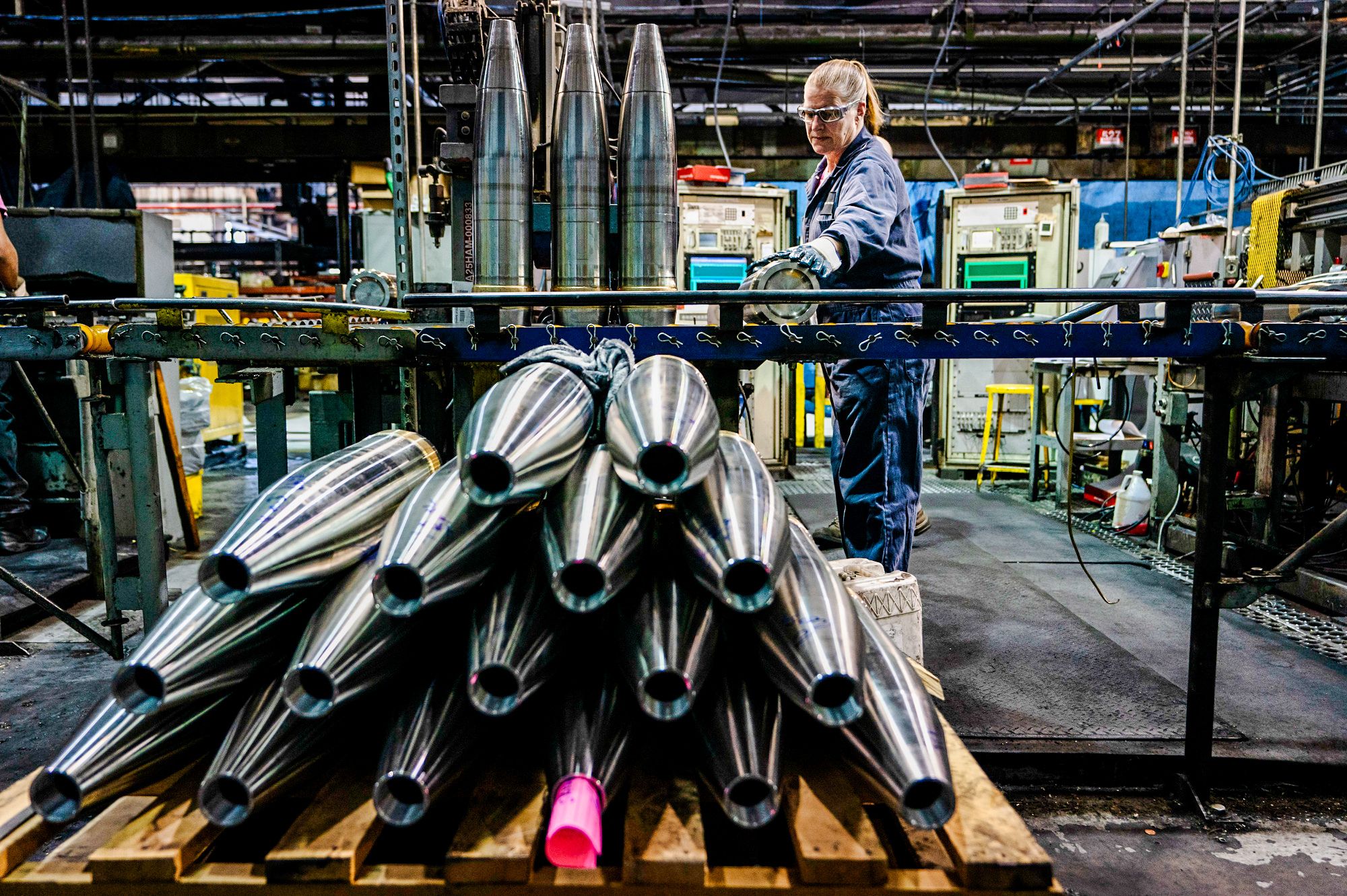 Ukraina har stått for 9,7 prosent av all våpenimport de siste fem årene. Ved denne fabrikken i Scranton i Pennsylvania produseres det granater.