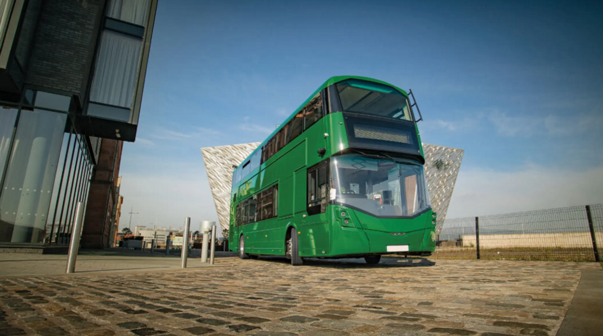 Slik ser de stillestående hydrogenbussene i Aberdeen ut. 