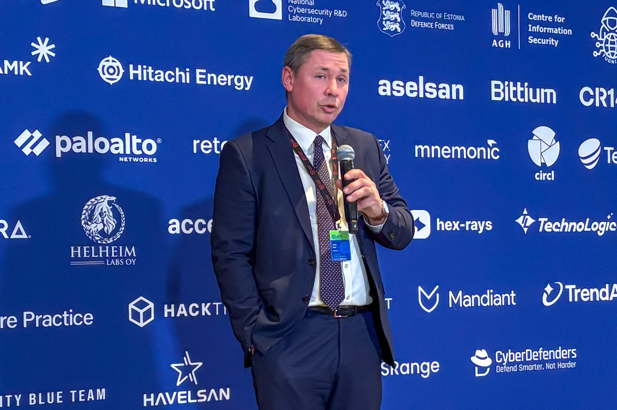 Tõnis Saar, direktør i CCDCOE, under Locked Shields 2026 i Tallinn.