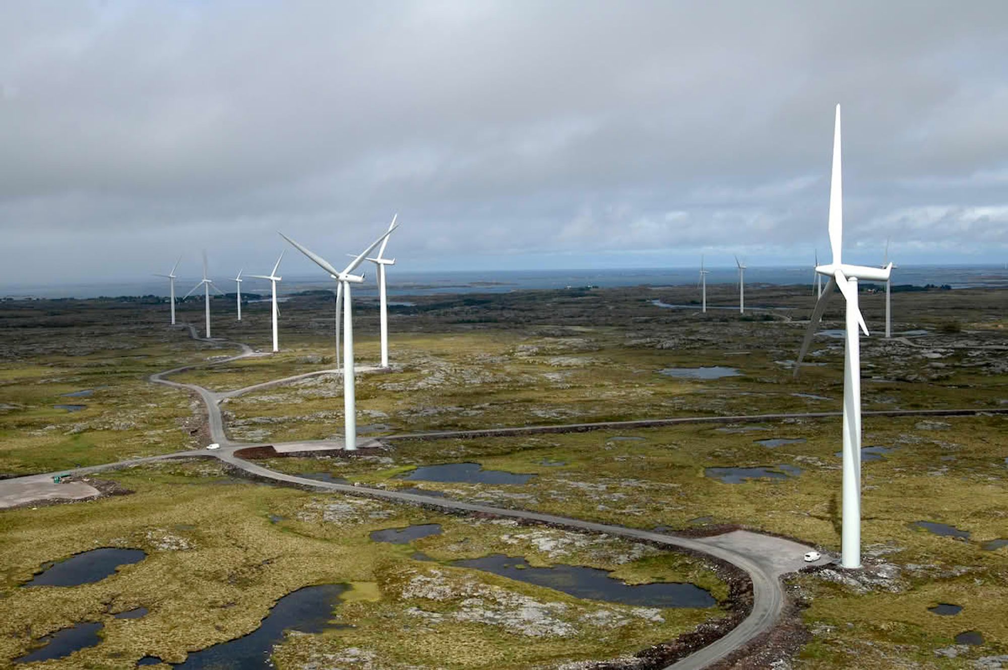 Smøla vindpark på Nordmøre er en av Norges største.