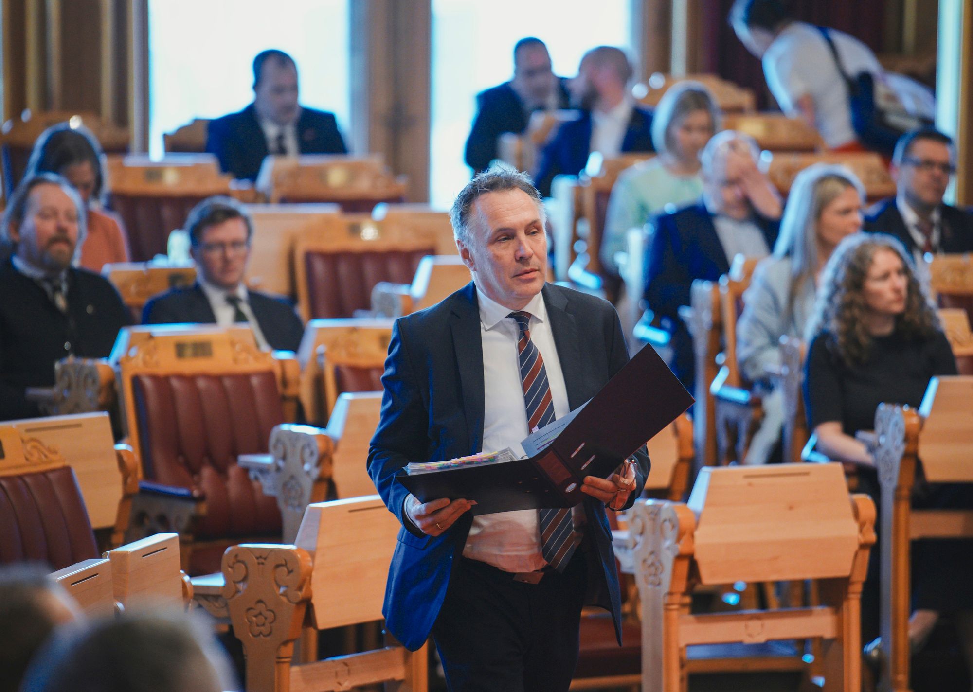 Forsvarsminister Tore Sandvik (Ap)
ble onsdag grillet i Stortingets spørretime.