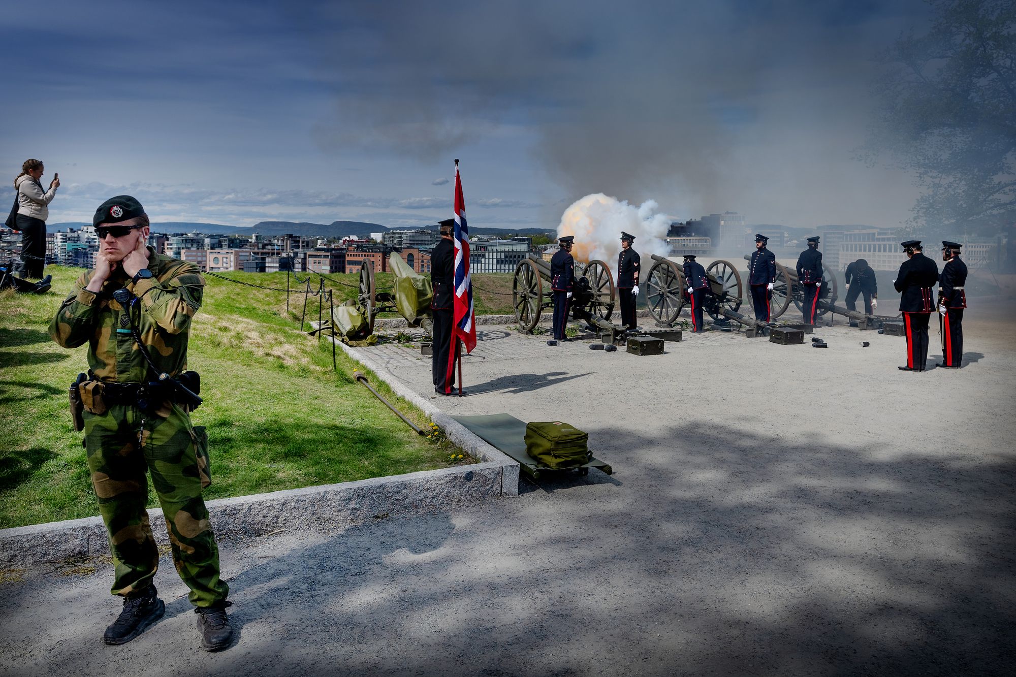 21 ganger ble det skutt fra Akershus Festning på 8. mai 2026.