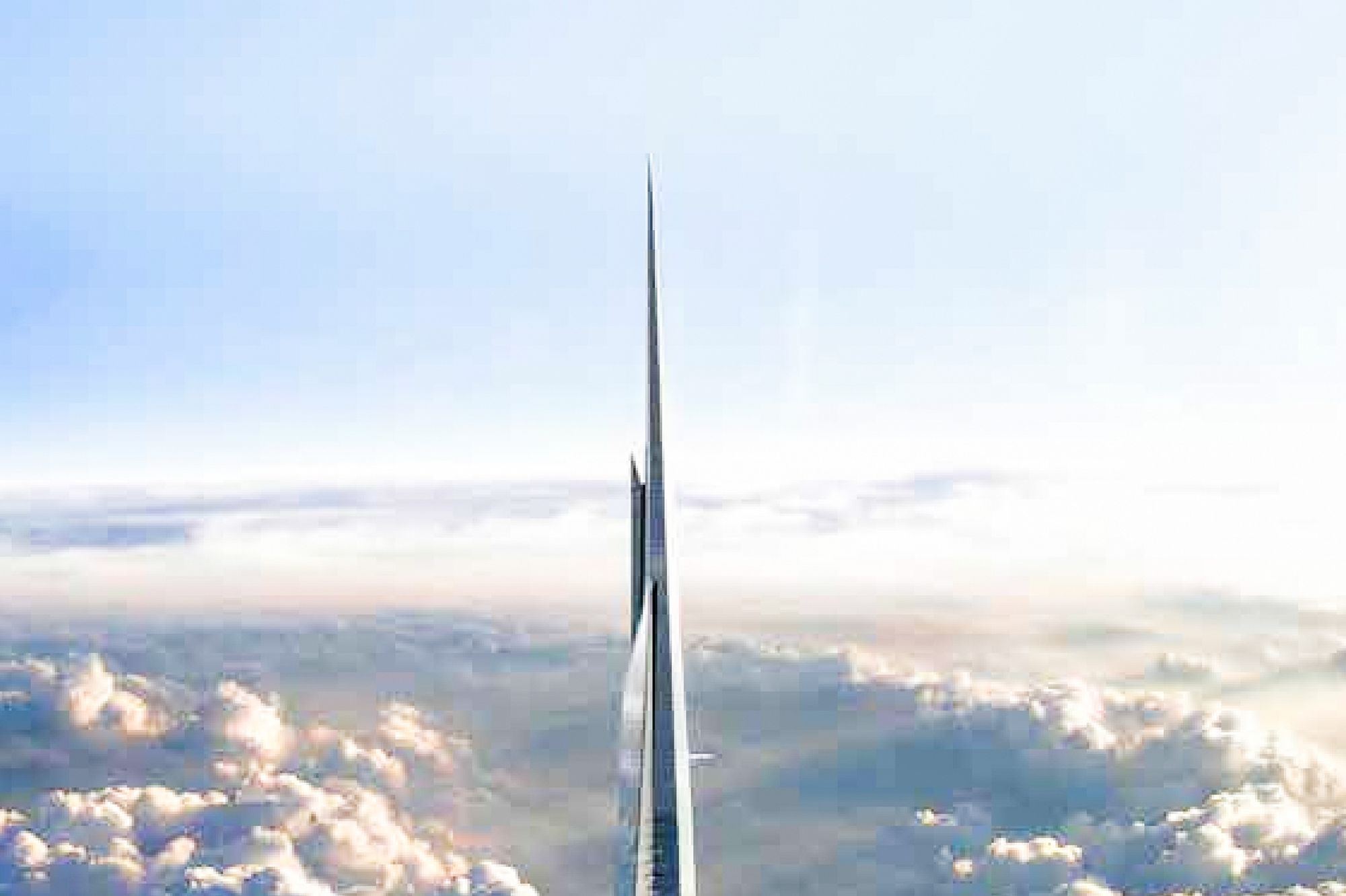 Yoga-øvelse med Burj Khalifa i bakgrunnen.