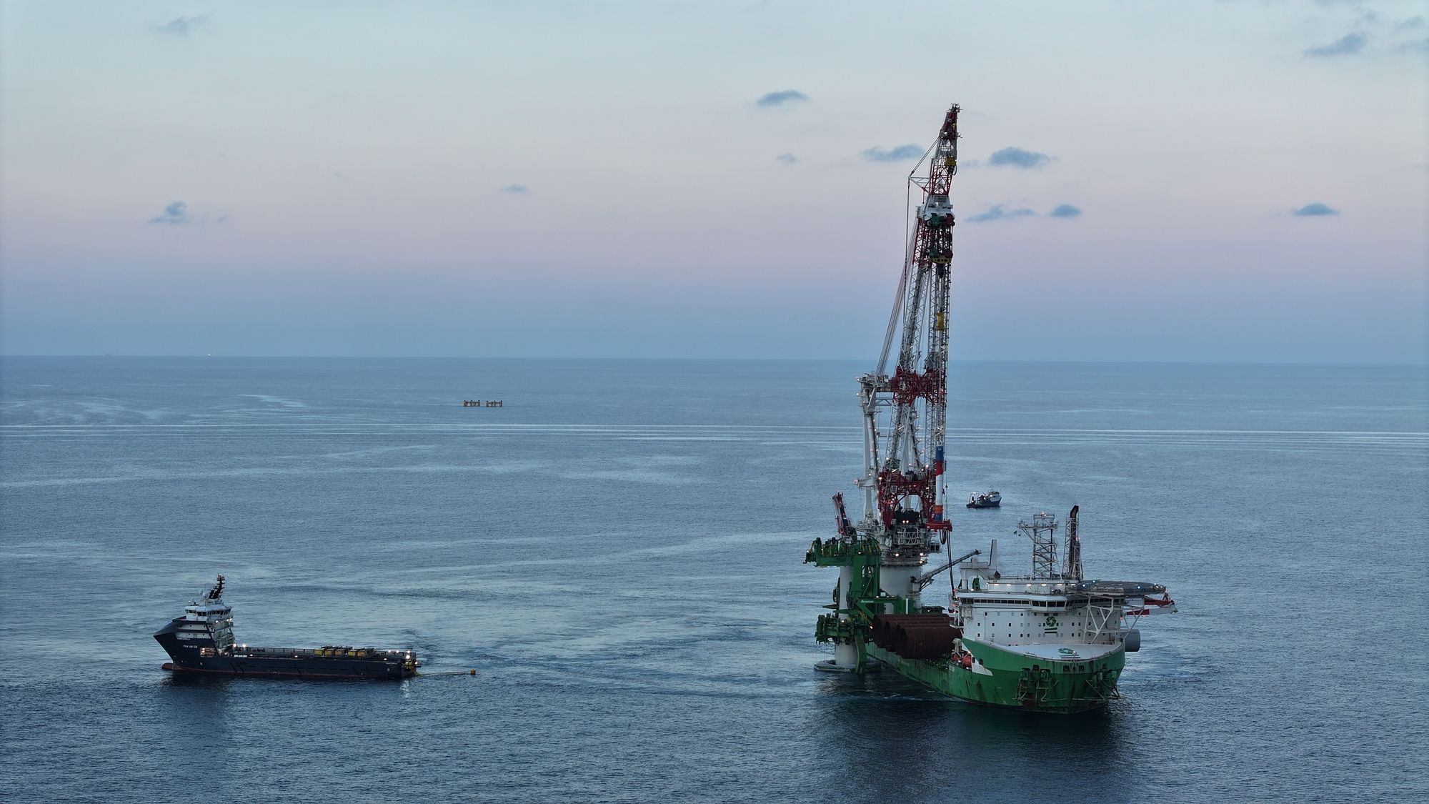 Vattenfall har startet byggingen av Tysklands største havvindprosjekt, Nordlicht i Nordsjøen.