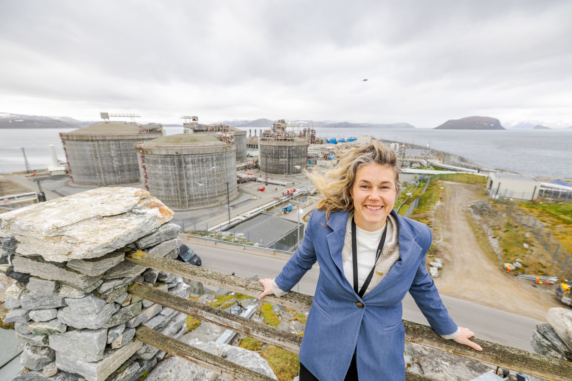 Hammerfest 20221102.
Melkøya utenfor Hammerfest. På øya har Equinor bygget et anlegg for mottak og prosessering av naturgass fra Snøhvitfeltet i Barentshavet.