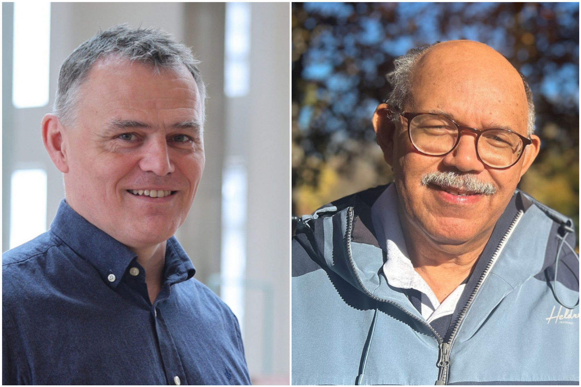   Anders Valland og Duncan Akporiaye fra Sintef. 