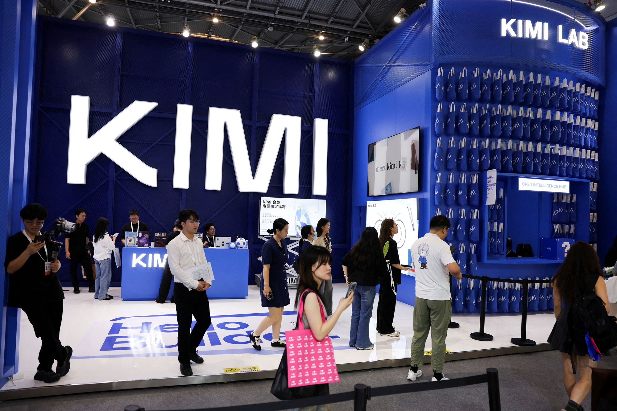 Moonshot viste fram KI-modellen Kimi K3 under teknologikonferansen WAIC i Shanghai i juli.
